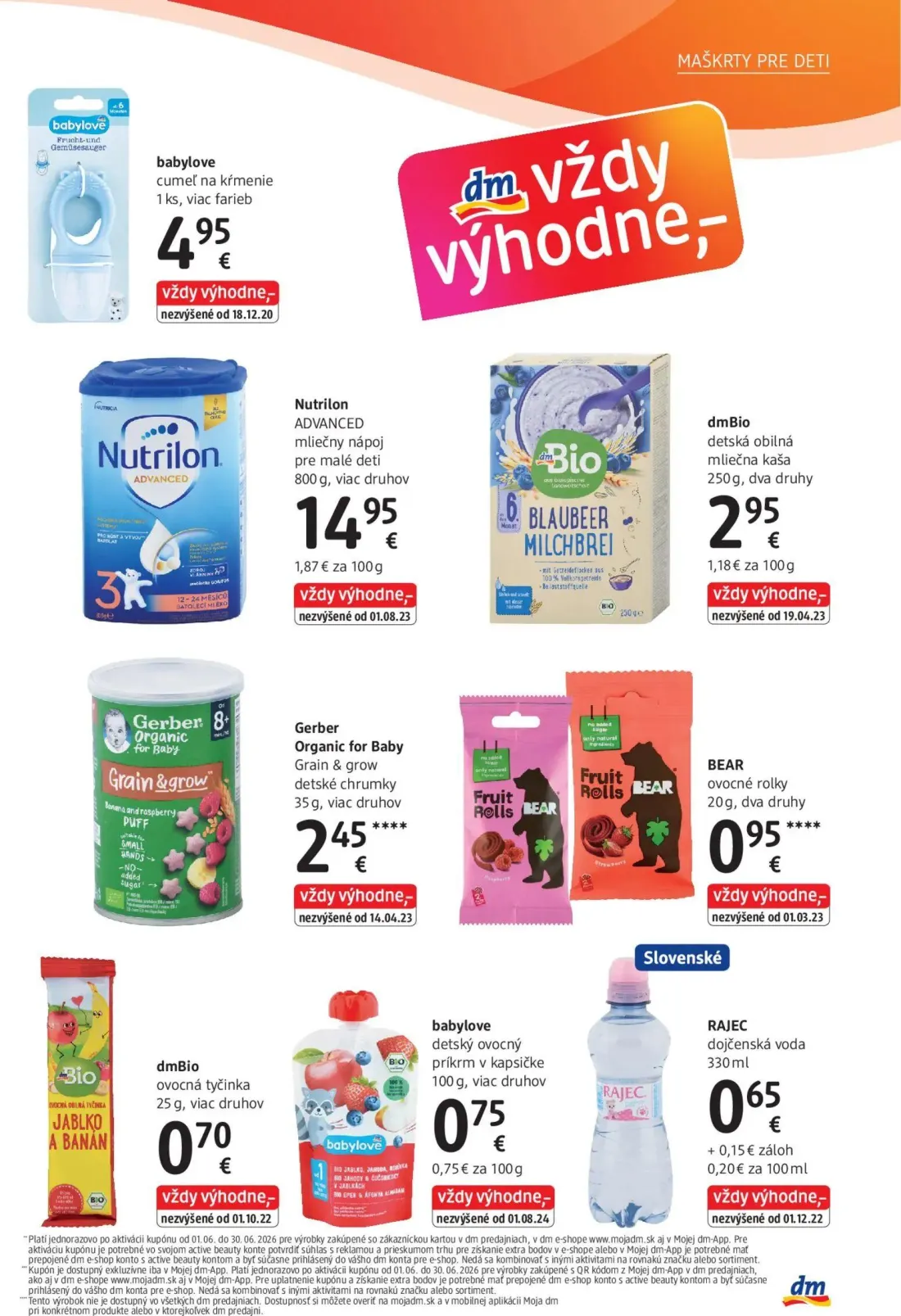 DM Drogerie leták, strana 23 z 32 — babylove cumeľ na kŕmenie, Nutrilon ADVANCED mliečny nápoj pre malé deti, dmBio detská o…