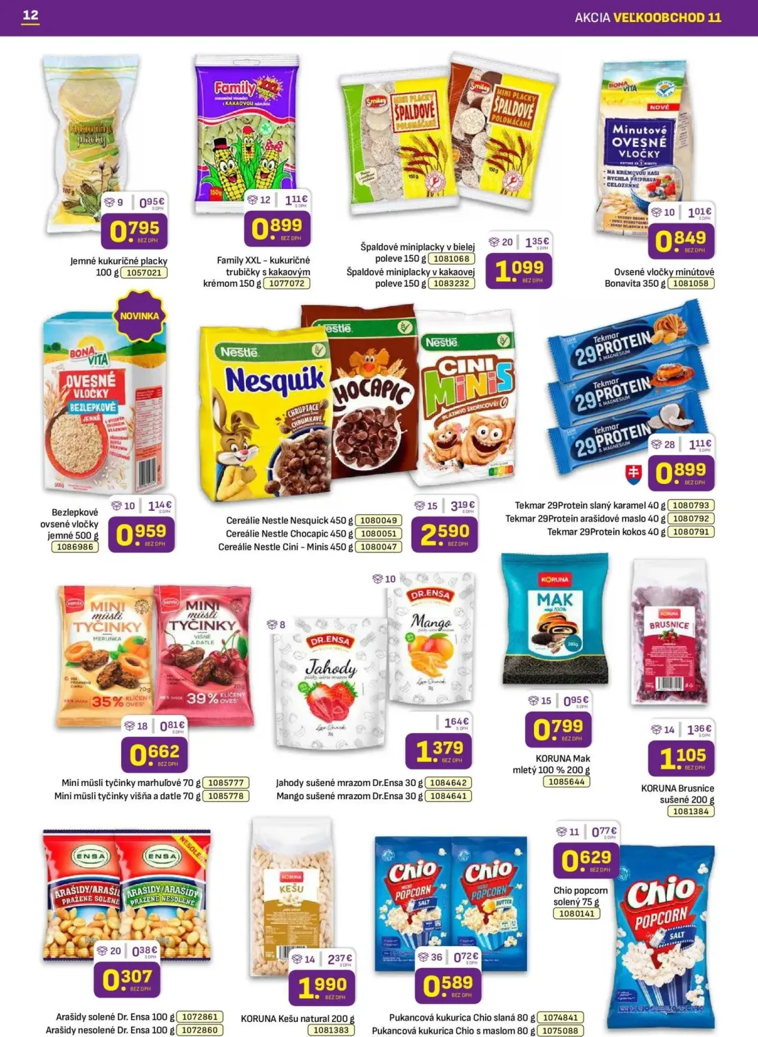 Libex leták, strana 12 z 36 — Cereálie Nestle Nesquick, Cereálie Nestle Chocapic, Cereálie Nestle Cini - Minis