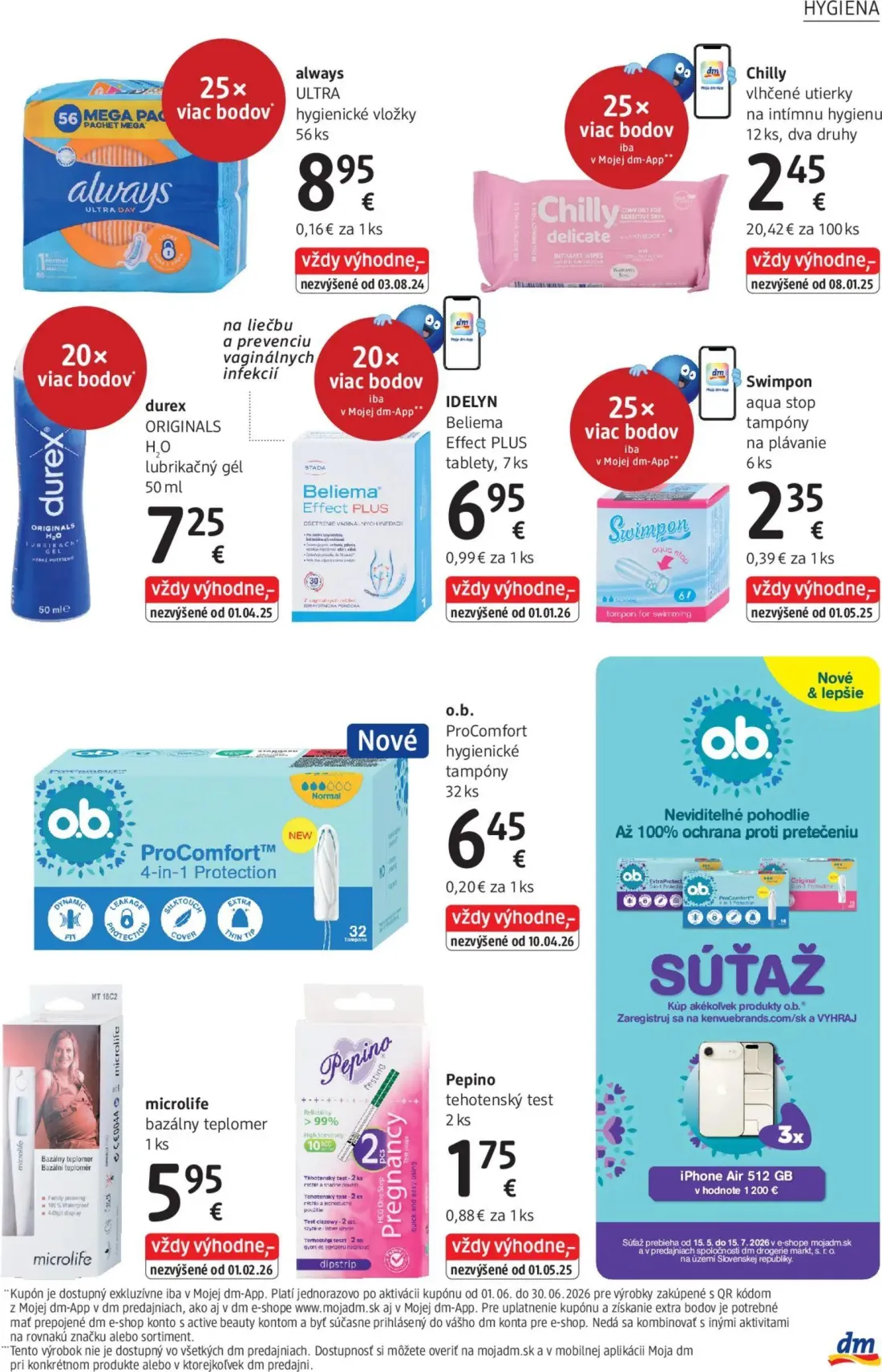 DM Drogerie leták, strana 27 z 32 — always ULTRA hygienické vložky, Chilly vlhčené utierky na intímnu hygienu, durex ORIGINA…