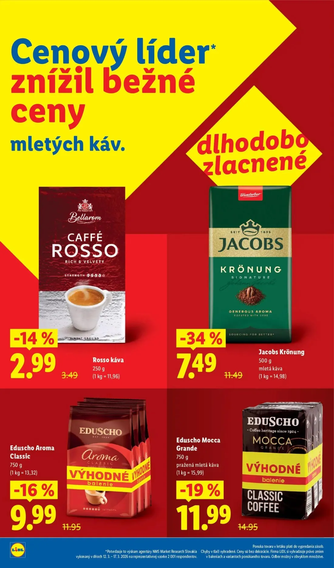 Lidl leták, strana 6 z 97 — Jacobs Krönung, Eduscho Mocca Grande, Eduscho Aroma Classic