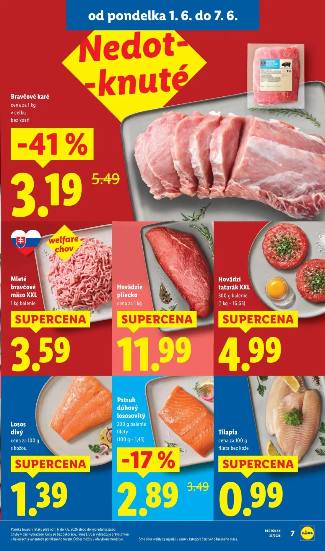 Lidl leták, strana 17 z 97 — Bravčové karé, Mleté bravčové mäso XXL, Hovädzie pliecko