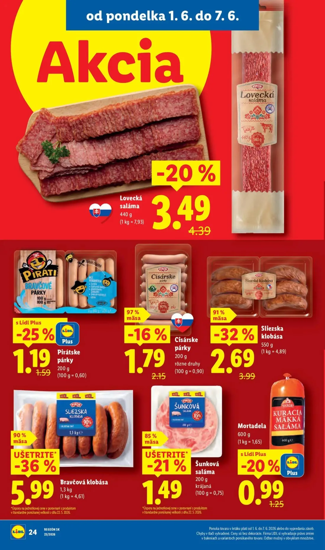 Lidl leták, strana 36 z 97 — Pirátske párky