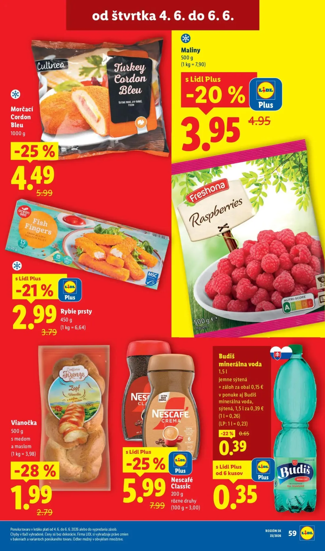 Lidl leták, strana 75 z 97 — Nescafé Classic, Maliny