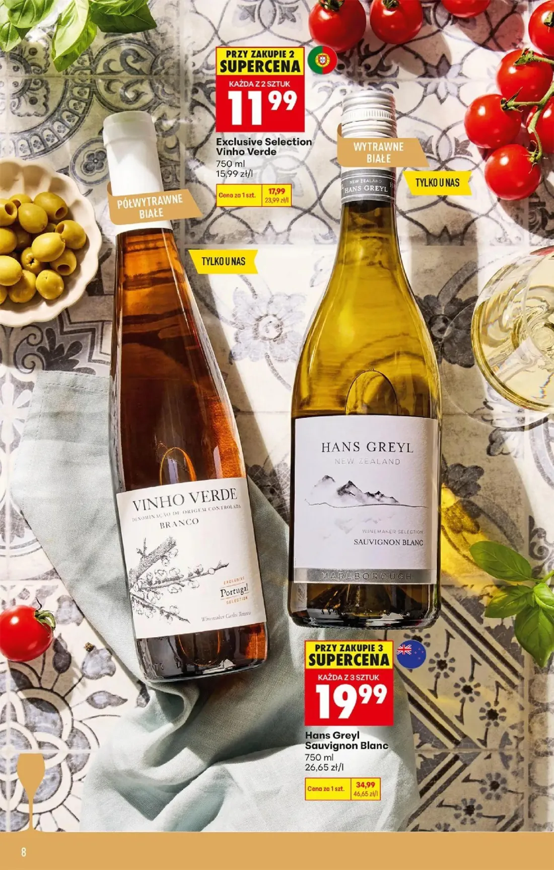 Biedronka gazetka, strona 8 z 36 — Hans Greyl Sauvignon Blanc, Exclusive Selection Vinho Verde