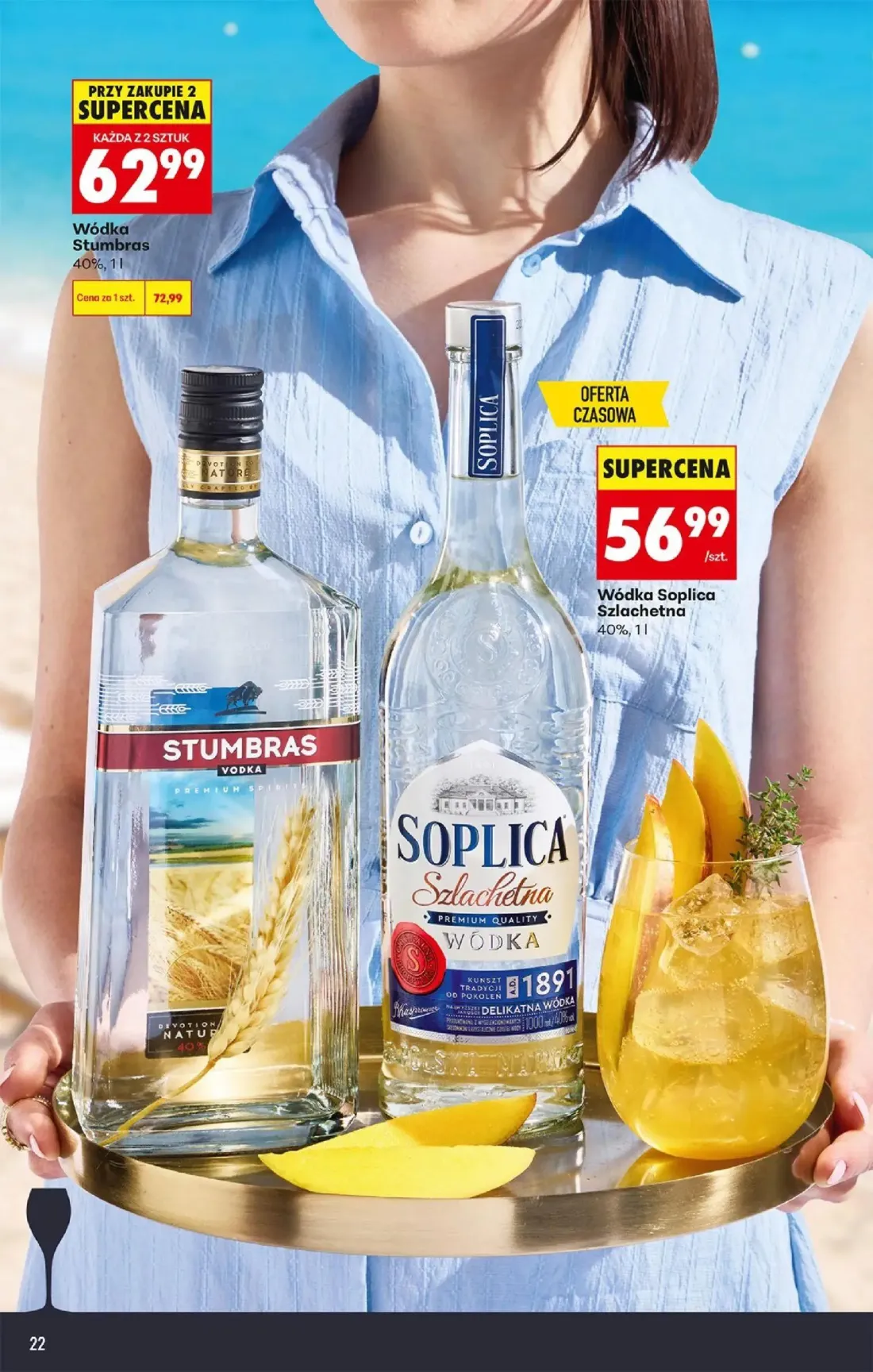 Biedronka gazetka, strona 22 z 36 — Wódka Stumbras, Wódka Soplica Szlachetna