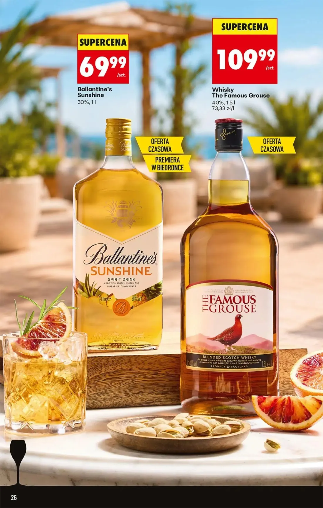 Biedronka gazetka, strona 26 z 36 — Ballantine's Sunshine, Whisky The Famous Grouse
