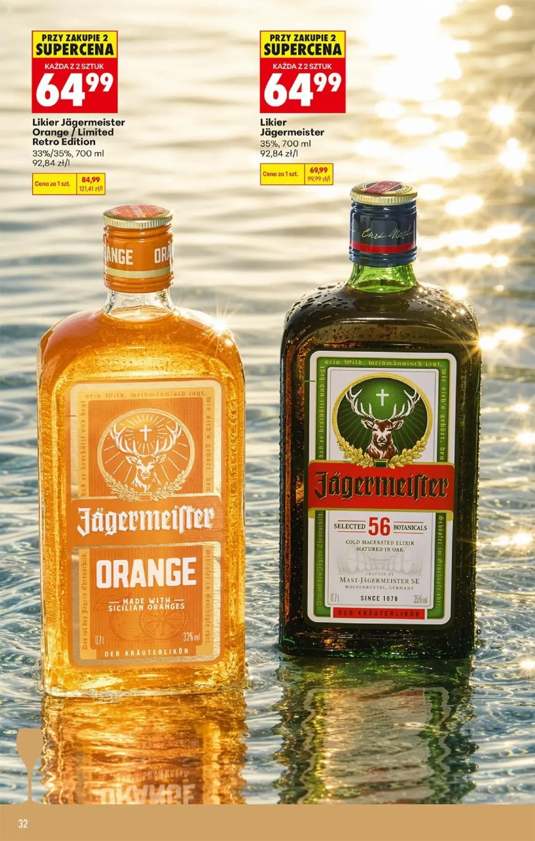 Biedronka gazetka, strona 32 z 36 — Likier Jägermeister Orange/Limited Retro Edition, Likier Jägermeister