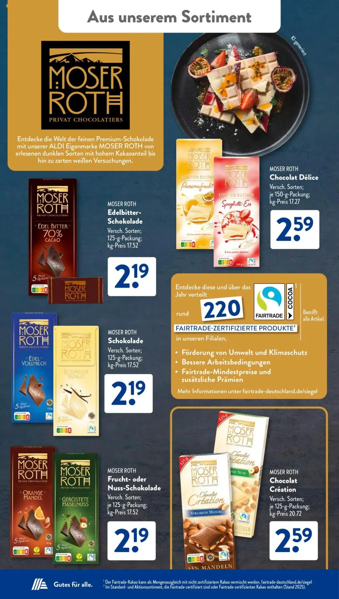 Aldi Süd Prospekt, Seite 19 von 25 — MOSER ROTH Chocolat Délice, MOSER ROTH Edlebitter Schokolade, MOSER ROTH Schokolade