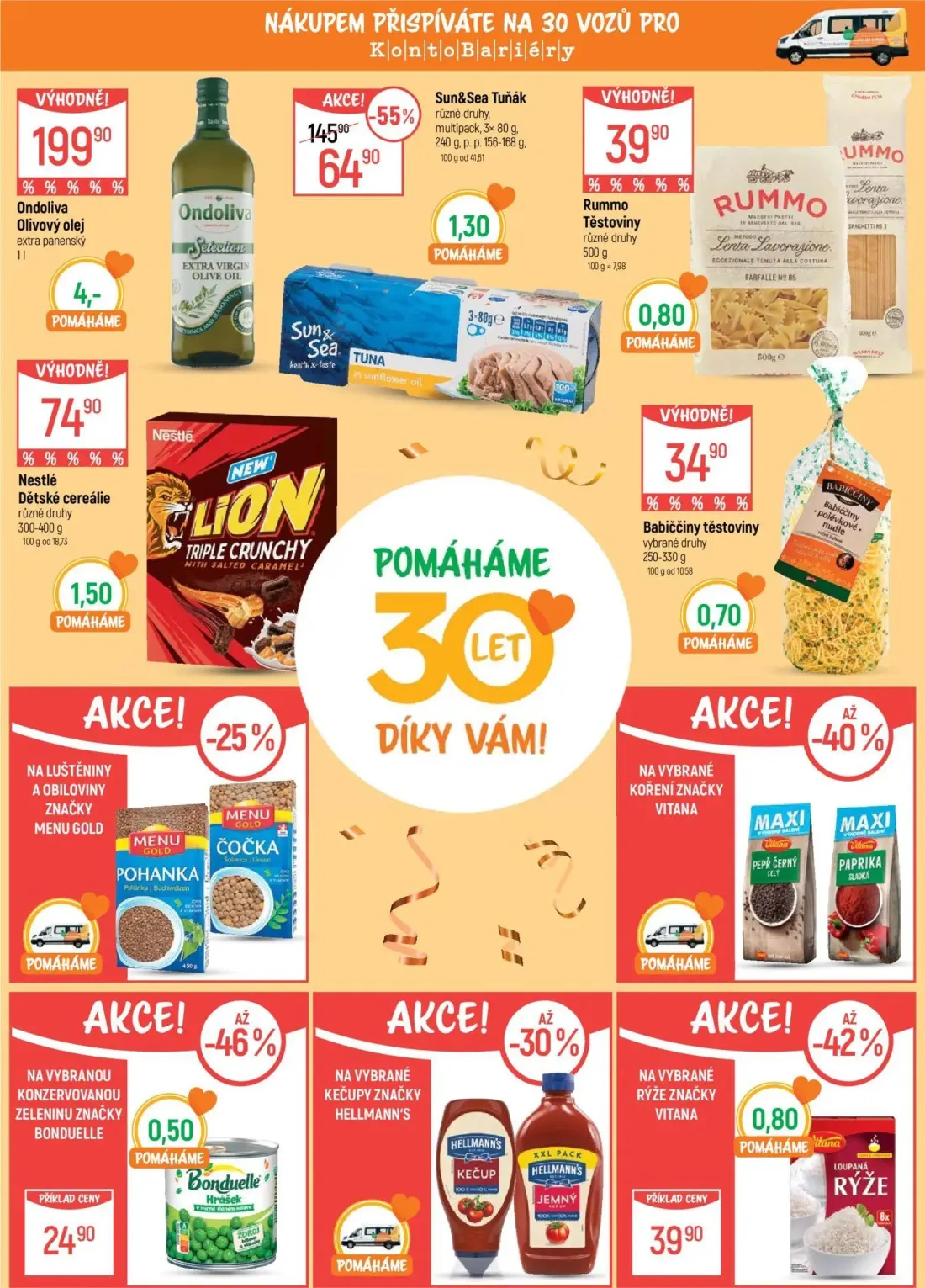 GLOBUS leták, strana 14 z 49 — Sun&Sea Tuňák, Ondoliva Olivový olej extra panenský, Rummo Těstoviny