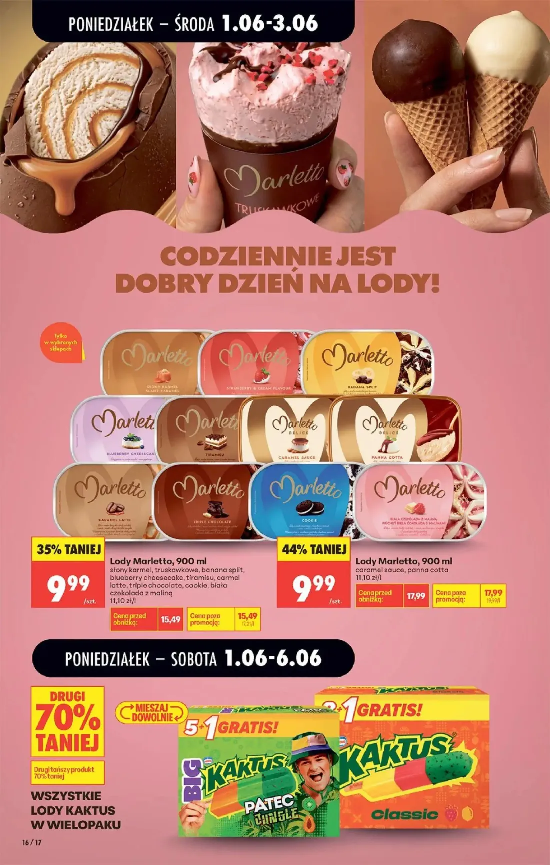 Biedronka gazetka, strona 22 z 95 — Lody Marletto, Lody Marletto