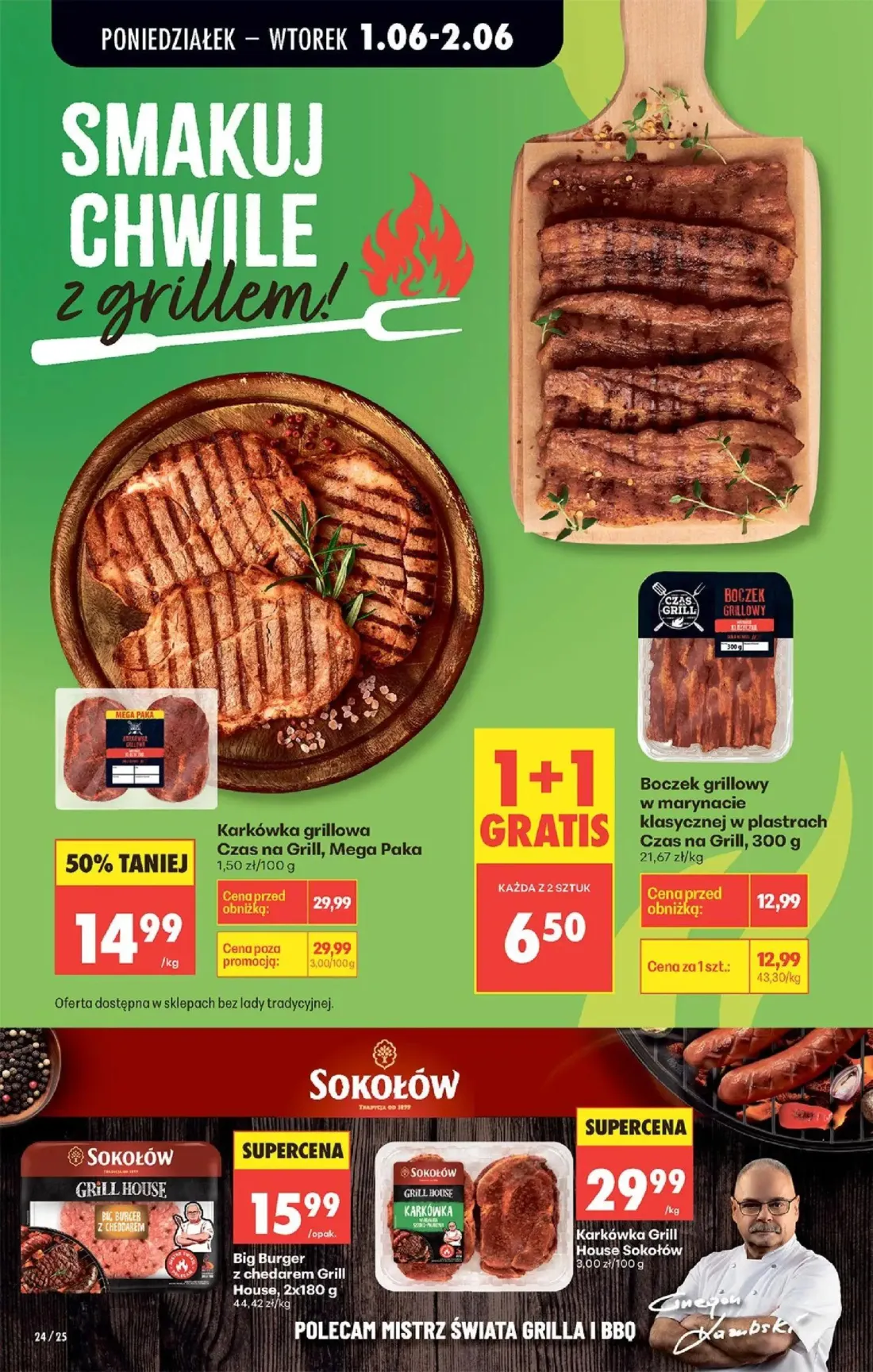 Biedronka gazetka, strona 32 z 95 — Karkówka grillowa Czas na Grill, Mega Paka, Boczek grillowy w marynacie klasycznej w pla…