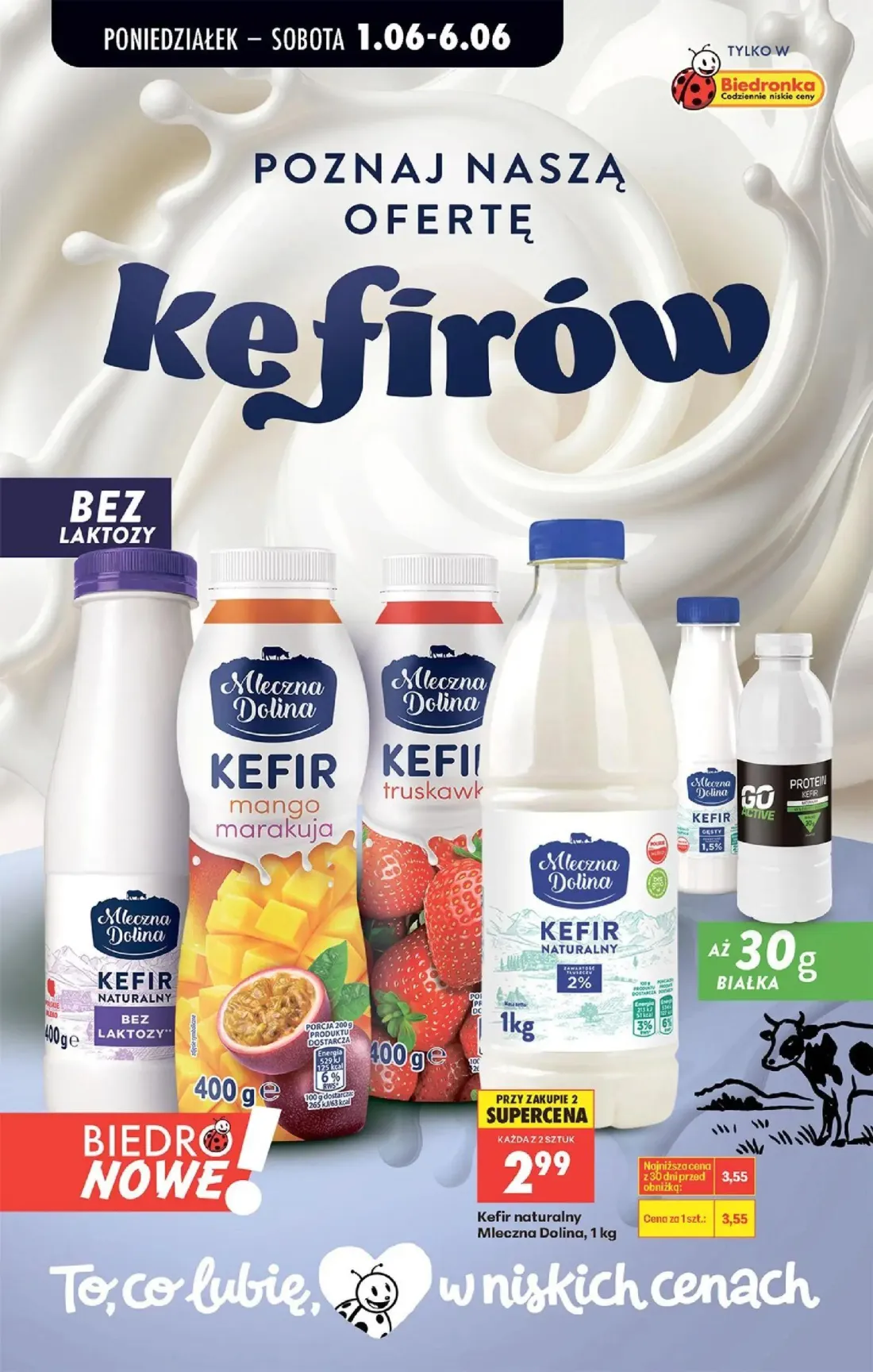Biedronka gazetka, strona 50 z 95 — Kefir naturalny Mleczna Dolina