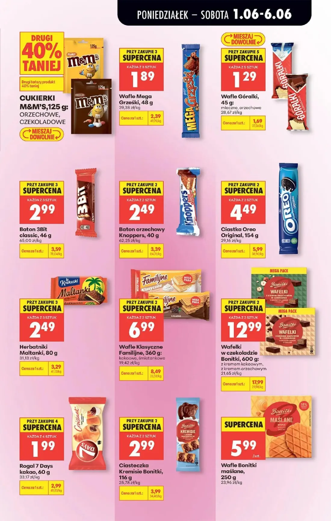 Biedronka gazetka, strona 61 z 95 — Wafelki w czekoladzie Bonitki, Ciastka Oreo Original, Wafle Klasyczne Familijne