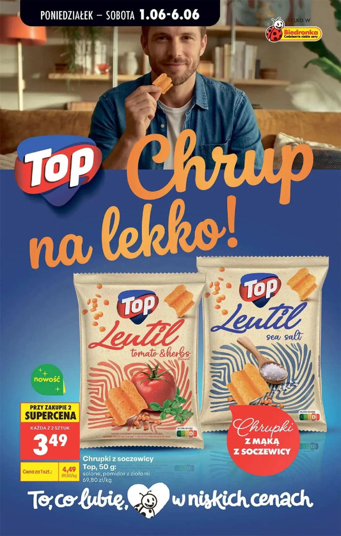 Biedronka gazetka, strona 68 z 95 — Chrupki z soczewicy Top, Chrupki z soczewicy Top
