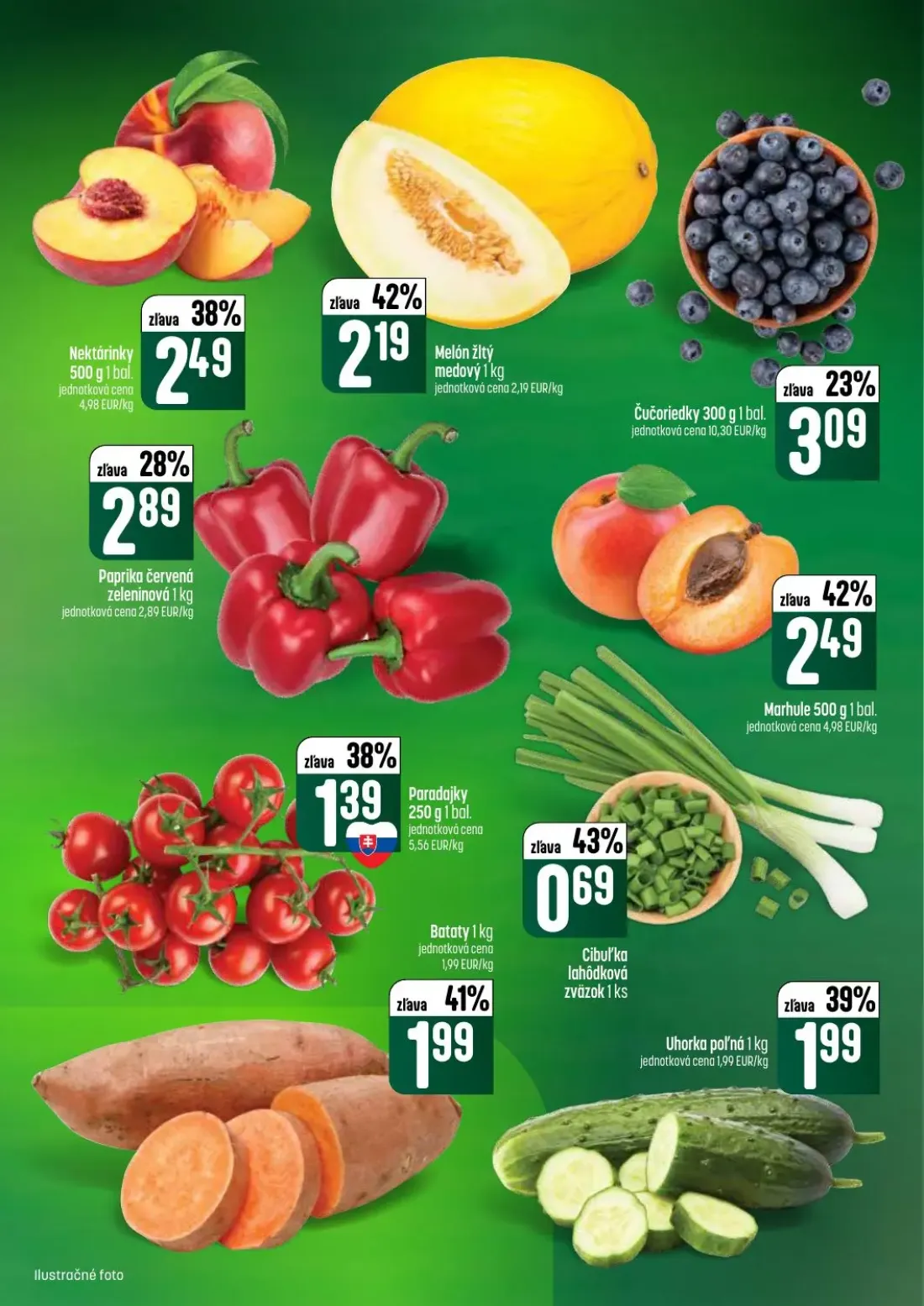 Coop Tempo leták, strana 11 z 60 — Nektárinky, Melón žltý medový, Čučoriedky
