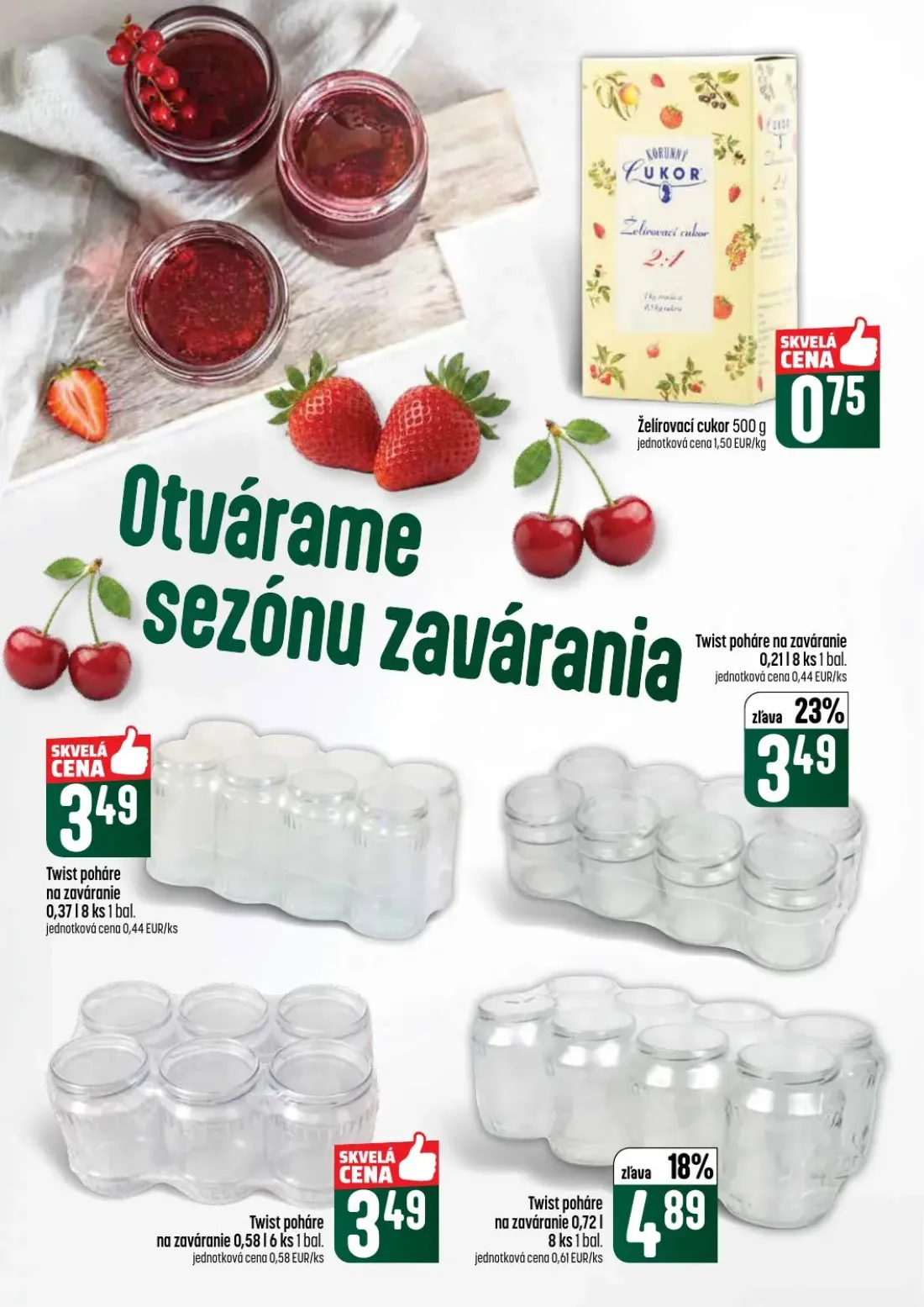 Coop Tempo leták, strana 36 z 60 — Želírovací cukor, Twist poháre na zaváranie, Twist poháre na zaváranie