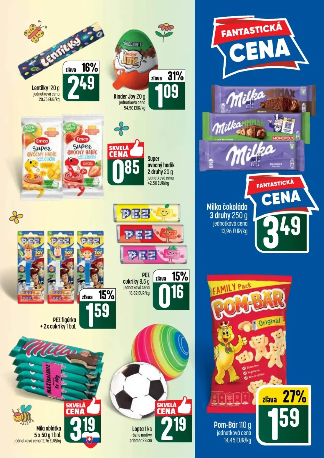 Coop Tempo leták, strana 41 z 60 — Kinder Joy, Super ovocný hadík, PEZ figúrka + 2x cukríky