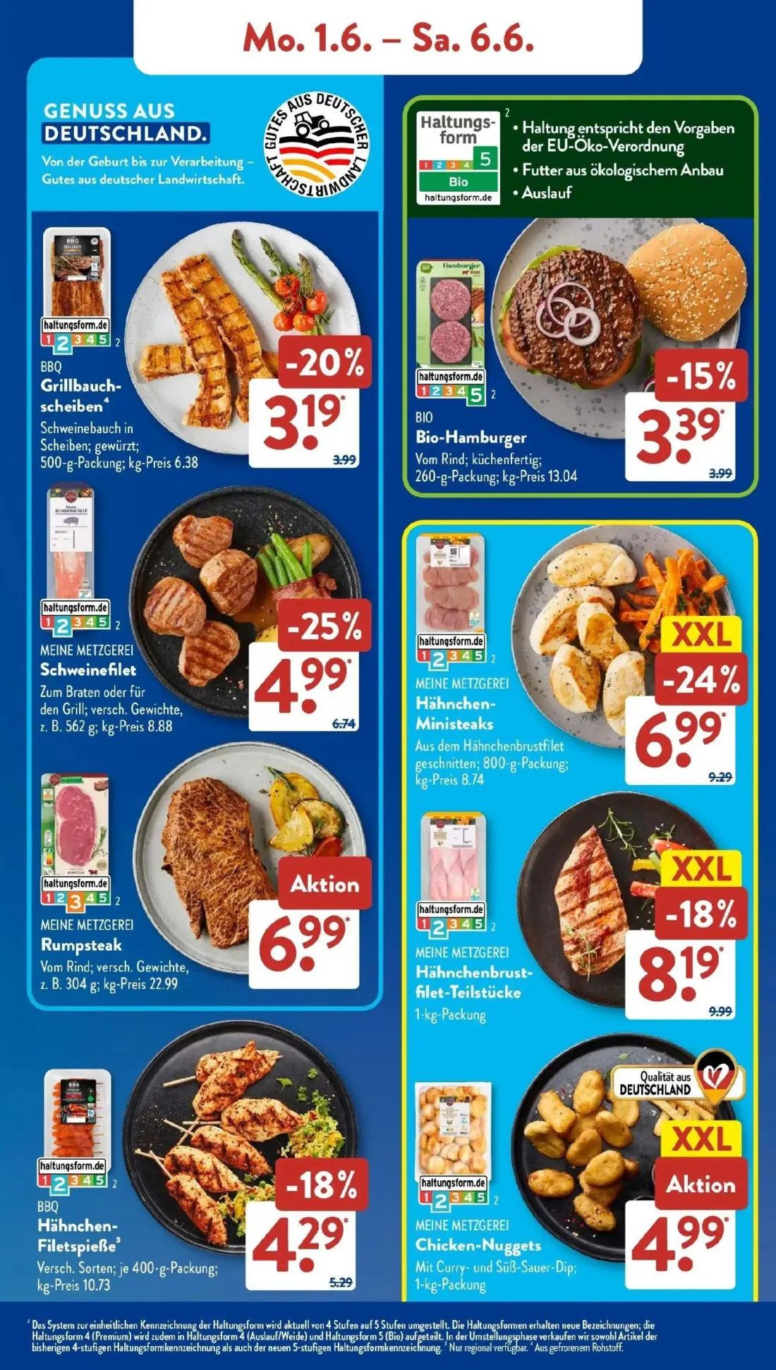 Aldi Süd Prospekt, Seite 4 von 32 — Hähnchen- Ministeaks, Hähnchen- Filetspieße, Grillbauch- scheiben