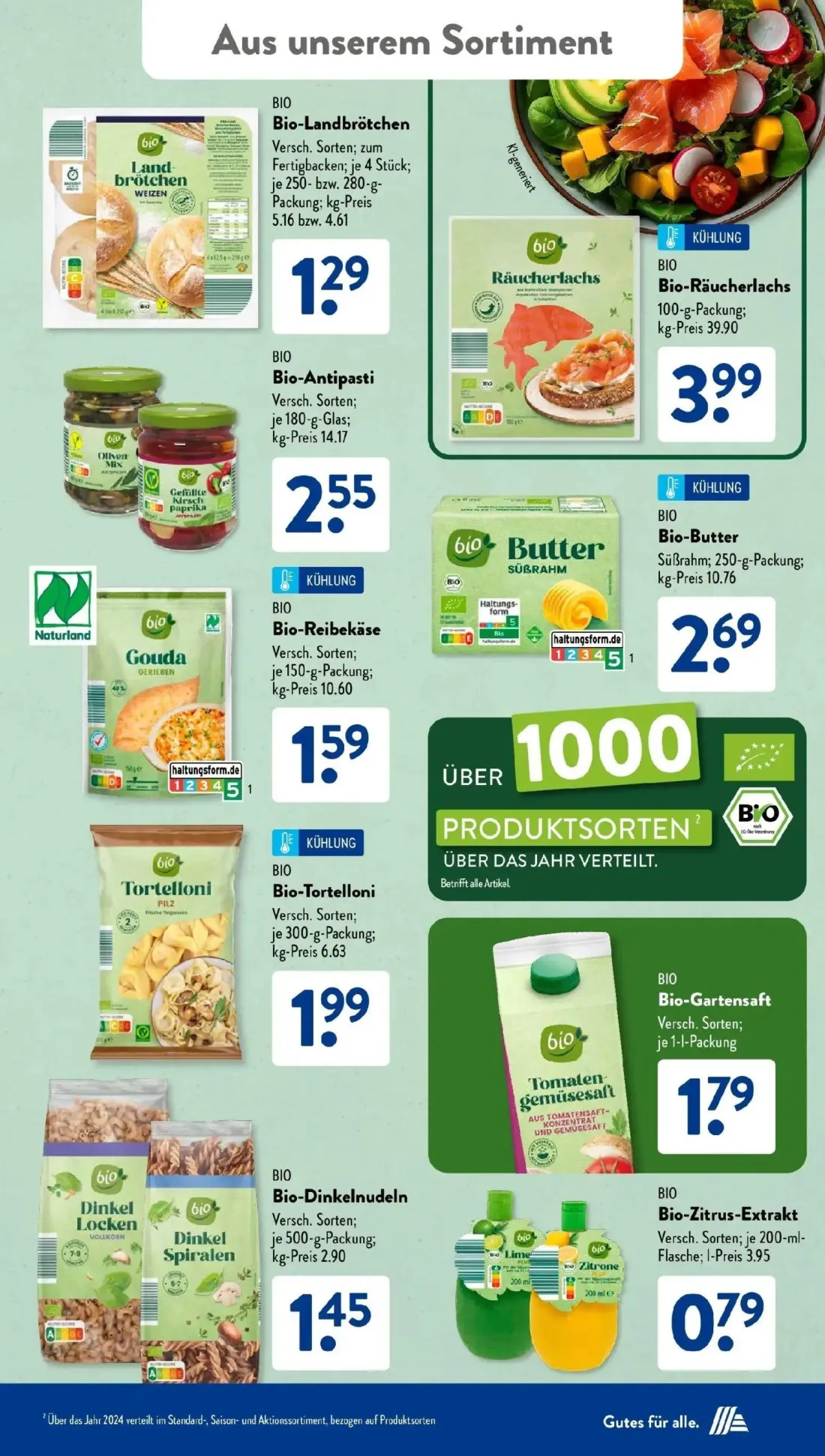 Aldi Süd Prospekt, Seite 29 von 32 — Bio-Landbrötchen, Bio-Antipasti, Bio-Räucherlachs