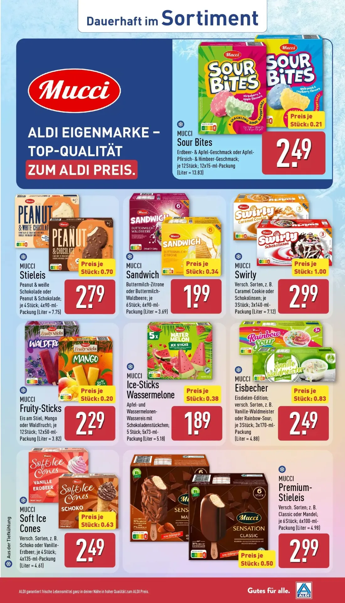 Aldi Nord Prospekt, Seite 35 von 39 — Stieleis, Sandwich, Swirly