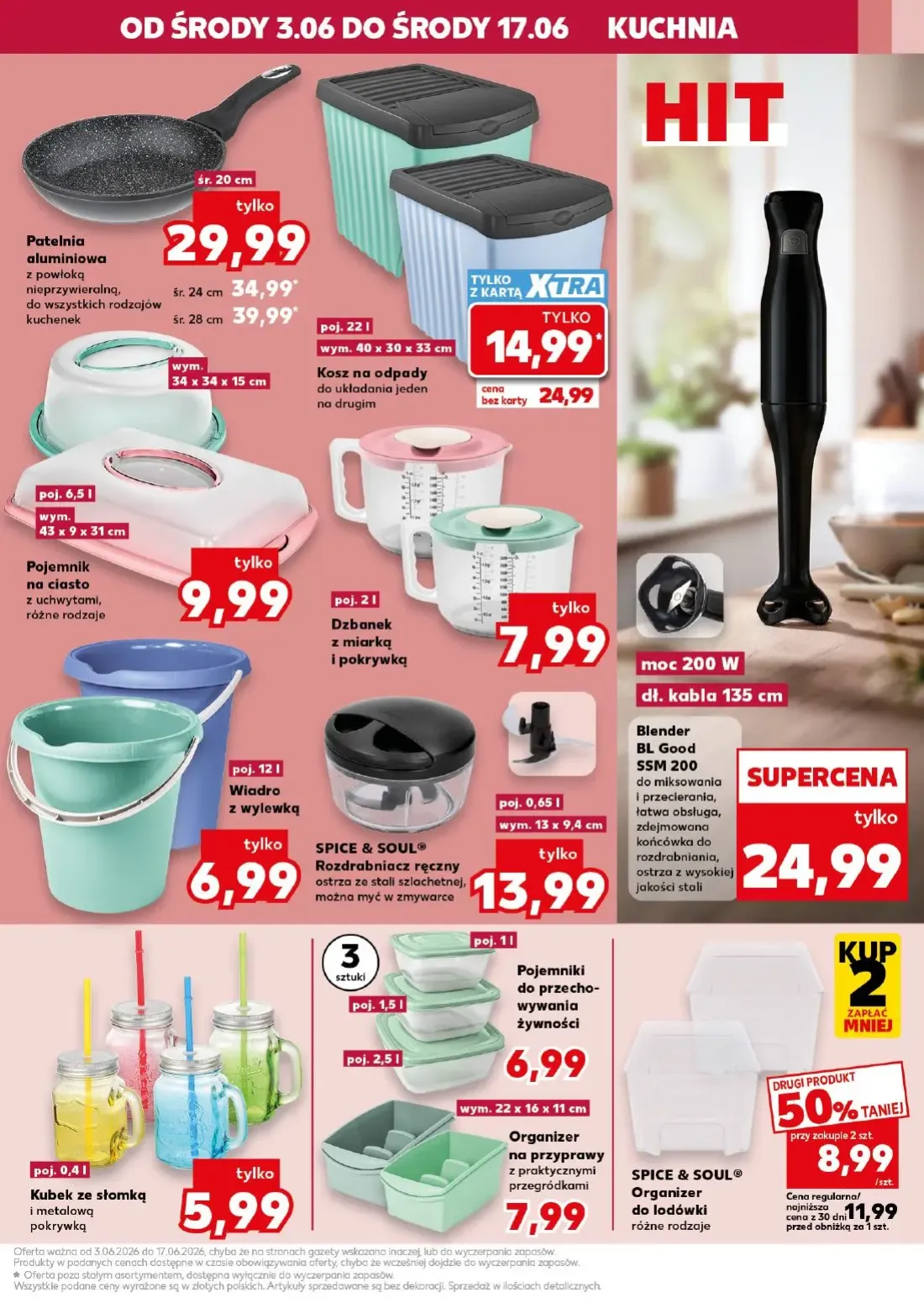 Kaufland gazetka, strona 5 z 18 — Patelnia aluminiowa, SPICE & SOUL® Organizer do lodówki, Pojemnik na ciasto