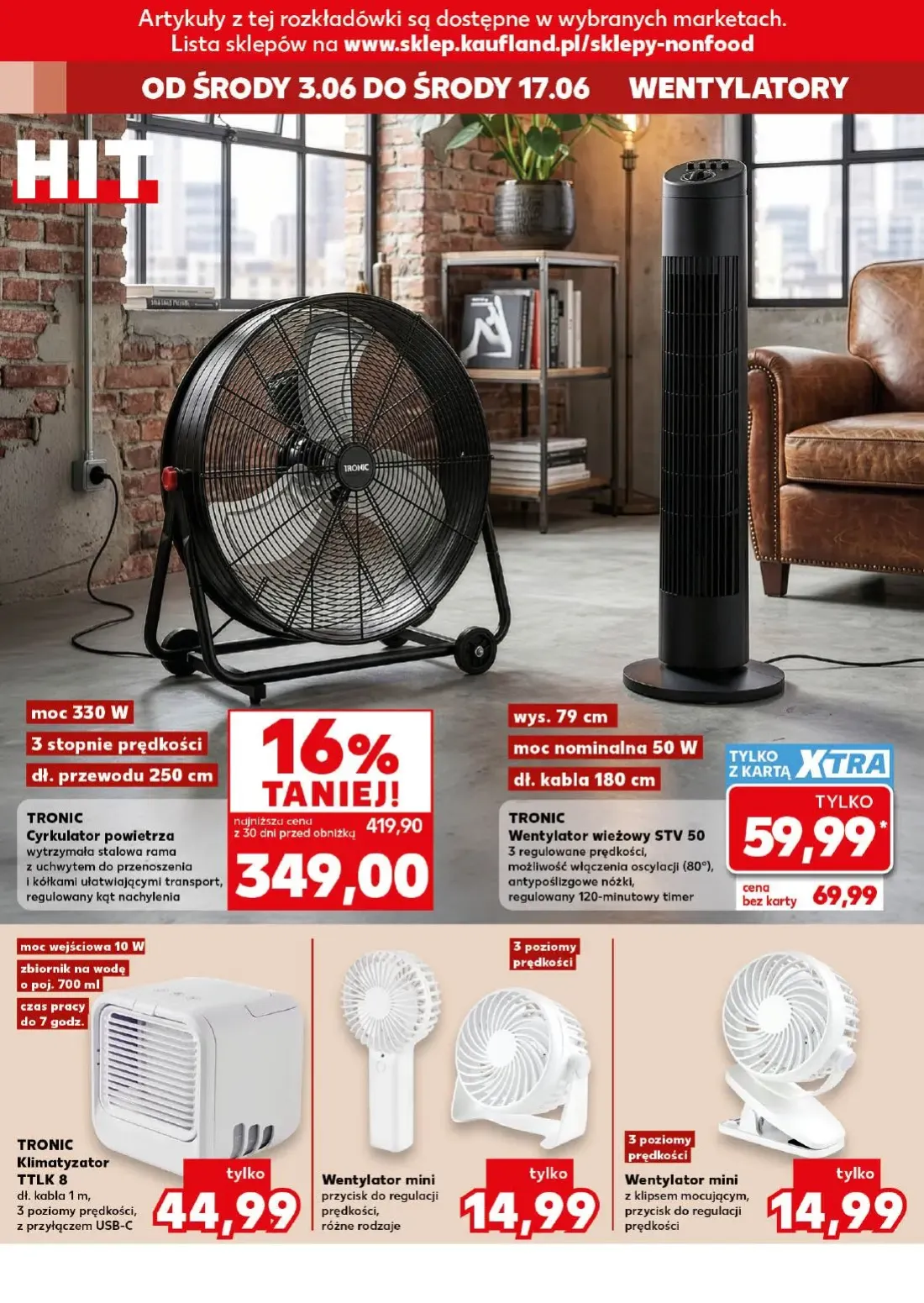 Kaufland gazetka, strona 8 z 18 — TRONIC Cyrkulator powietrza, TRONIC Wentylator wieżowy STV 50, TRONIC Klimatyzator TTLK 8