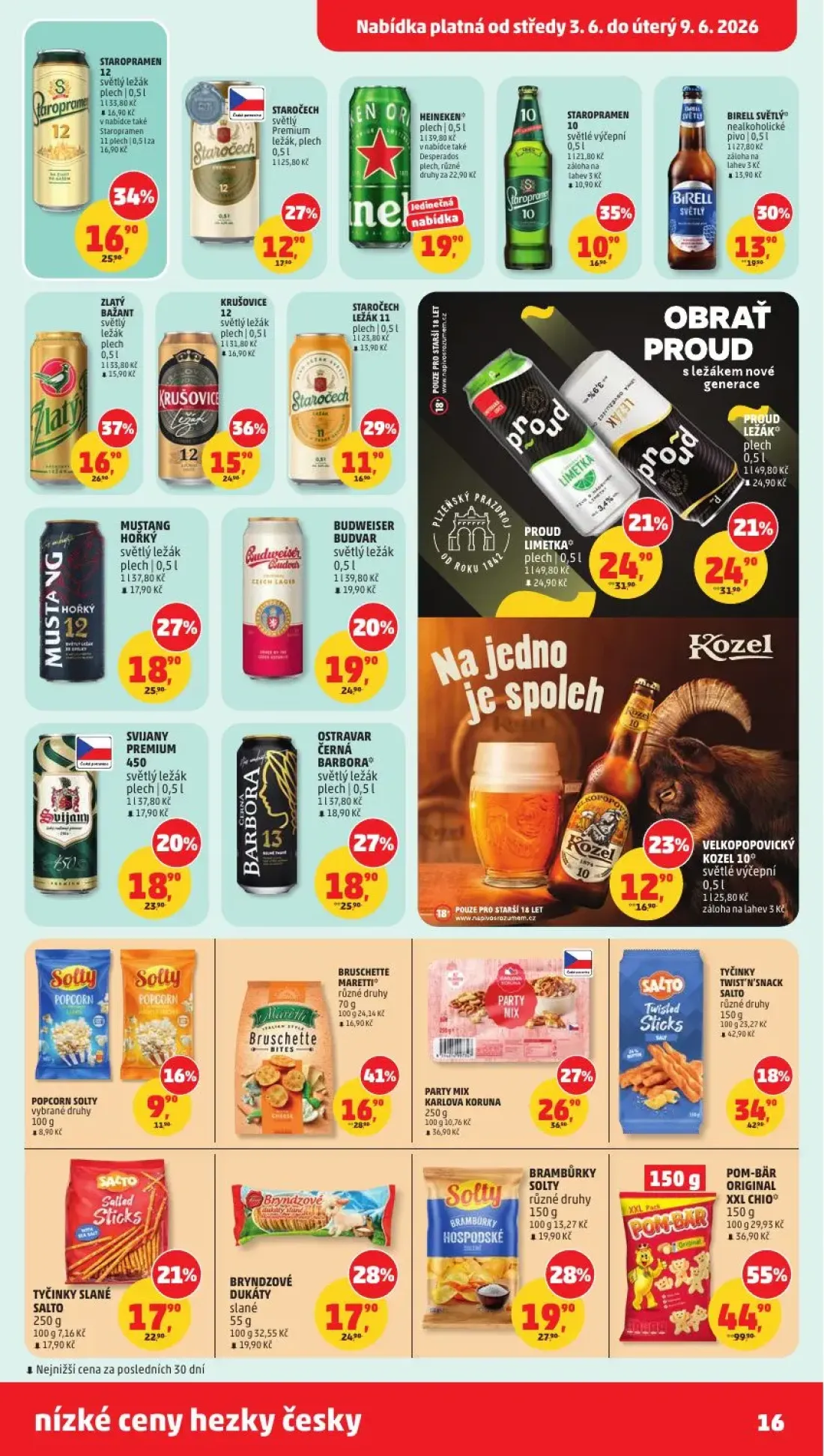 PENNY leták, strana 16 z 31 — POM-BÄR ORIGINAL XXL CHIO, BRUSCHETTE MARETTI různé druhy, ZLATÝ BAŽANT 12 světlý ležák