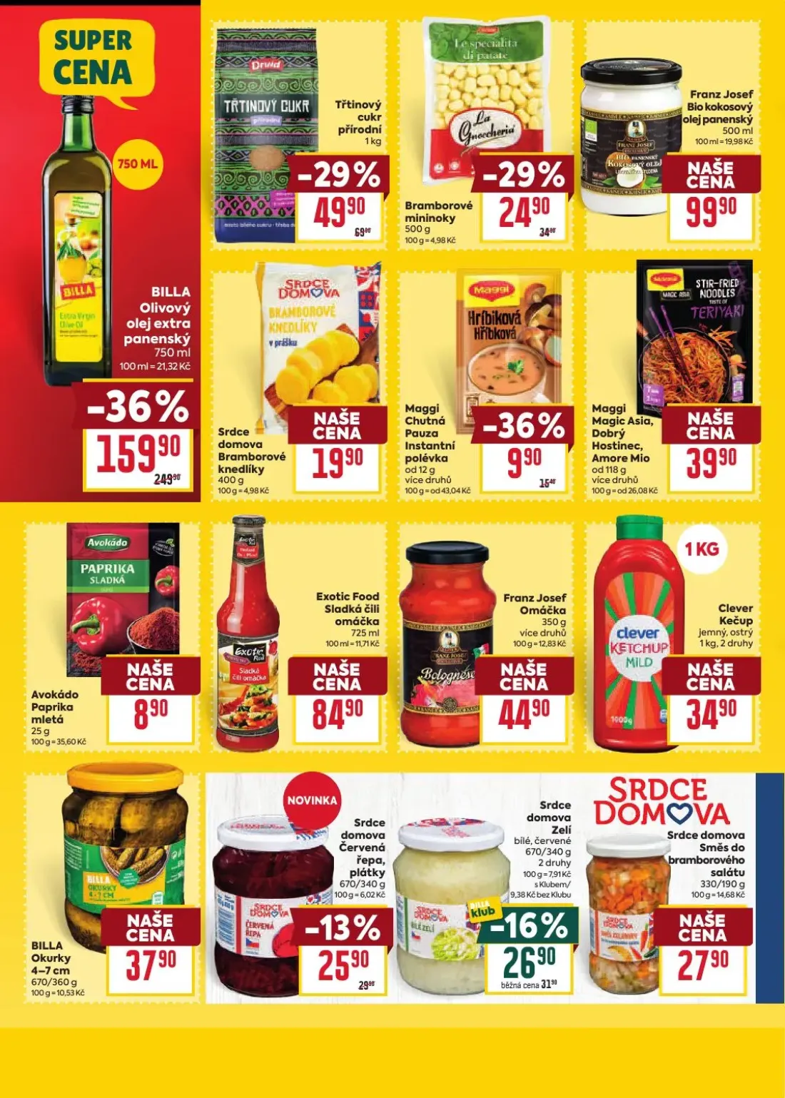 Billa leták, strana 22 z 34 — BILLA Olivový olej extra panenský, Avokádo Paprika mletá, Exotic Food Sladká čili omáčka