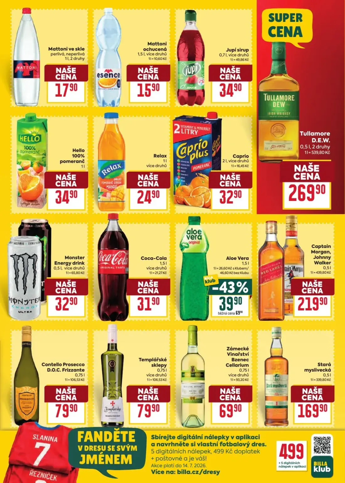 Billa leták, strana 25 z 34 — Mattoni ochucená, Relax, Coca-Cola