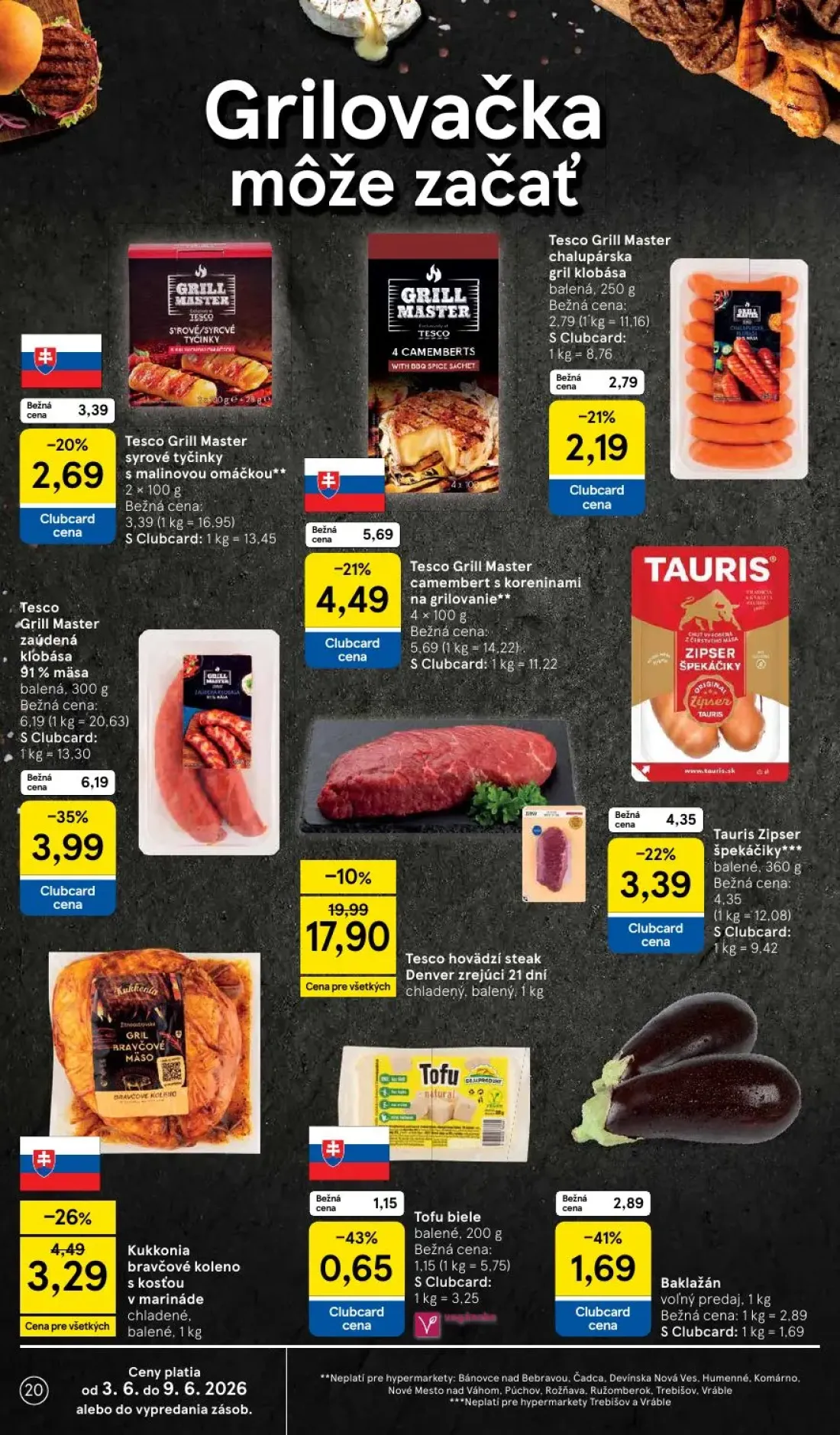 Tesco leták, strana 20 z 52 — Tesco Grill Master chalupárska gril klobása