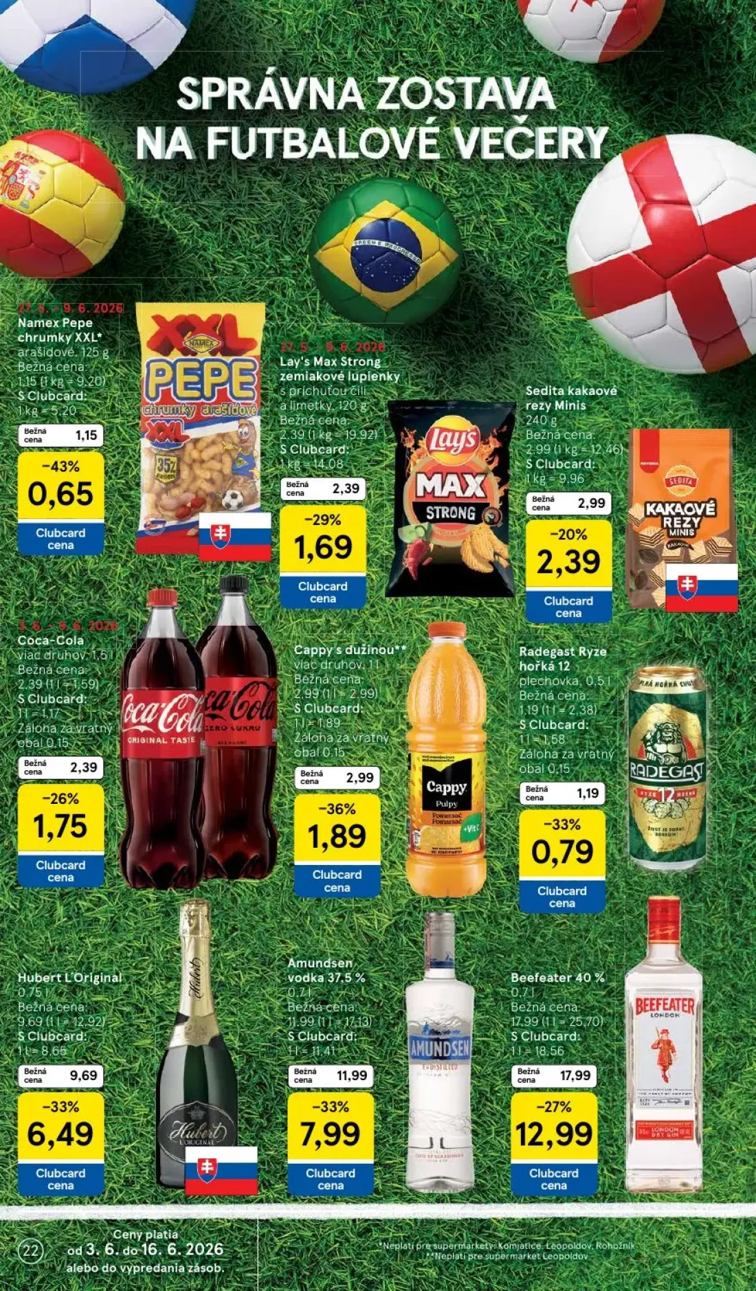 Tesco Supermarket leták, strana 22 z 35 — Cappy s dužinou** viac druhov., Coca-Cola viac druhov., Sedita kakaové rezy Minis