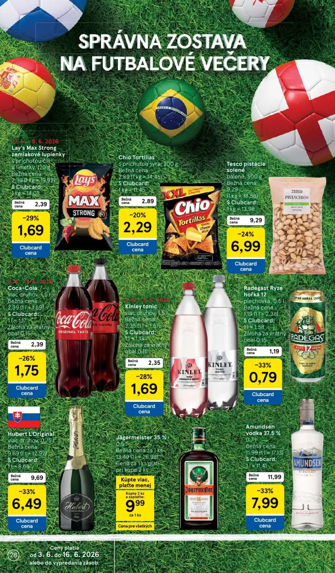 Tesco leták, strana 28 z 52 — Tesco pistácie solené balené