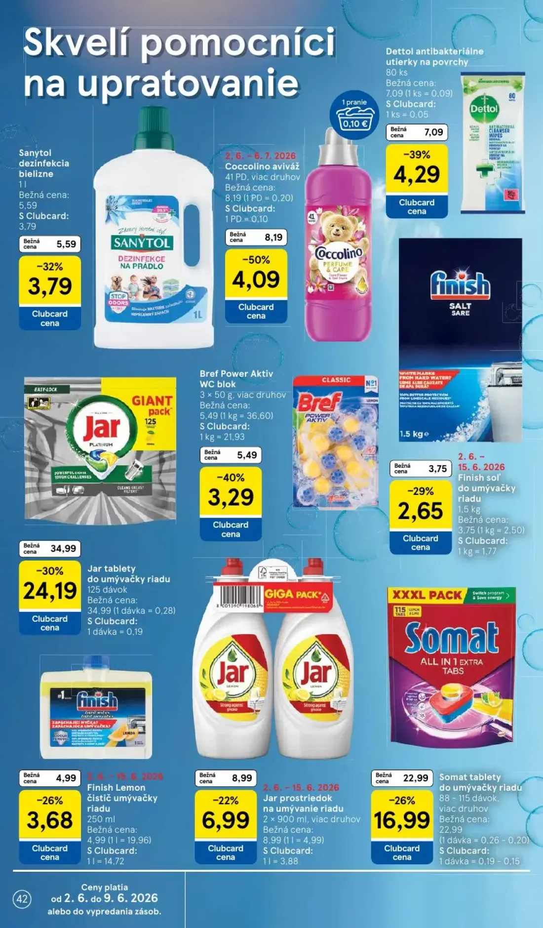Tesco leták, strana 42 z 52 — Coccolino aviváž, Jar prostriedok na umývanie riadu