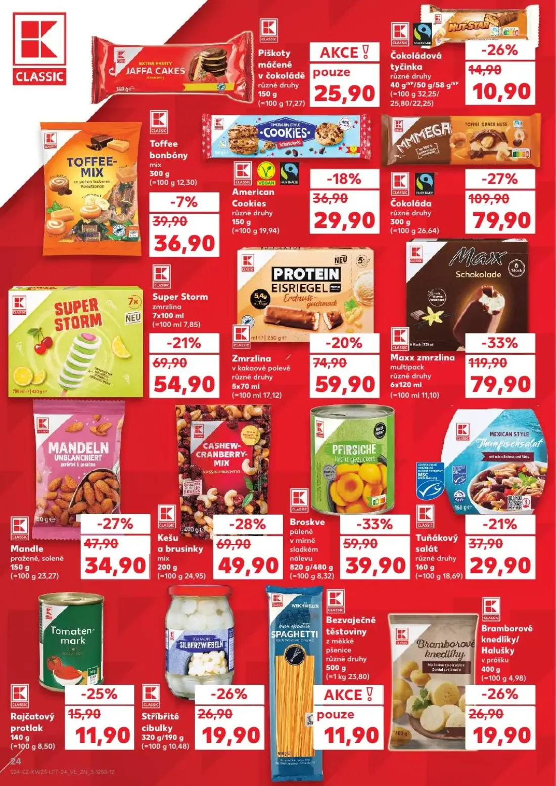 Kaufland leták, strana 24 z 54 — Maxx zmrzlina multipack, Čokoláda, Toffee bonbóny mix