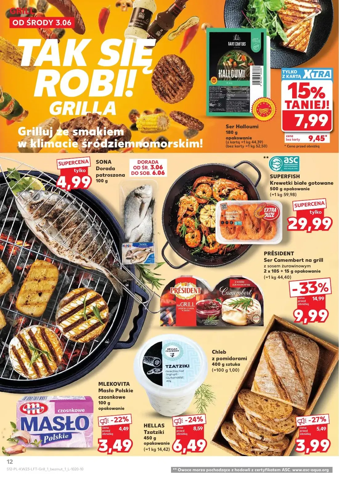 Kaufland gazetka, strona 12 z 74 — Ser Camembert na grill z sosem żurawinowym, Tzatziki, Chleb z pomidorami