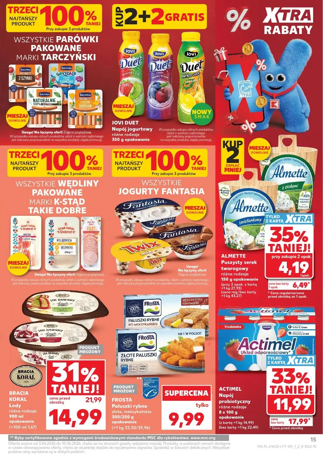 Kaufland gazetka, strona 15 z 74 — Bracia Koral Lody różne rodzaje
