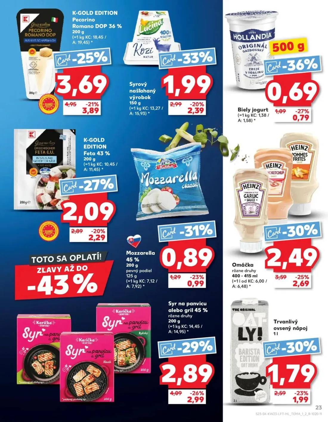 Kaufland leták, strana 23 z 76 — Omáčka rôzne druhy, Biely jogurt