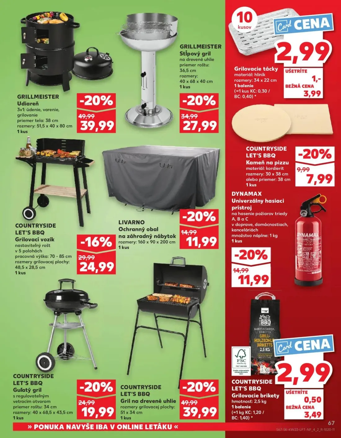 Kaufland leták, strana 67 z 76 — Grilovacie tácky, COUNTRYSIDE LET'S BBQ Grilovacie brikety