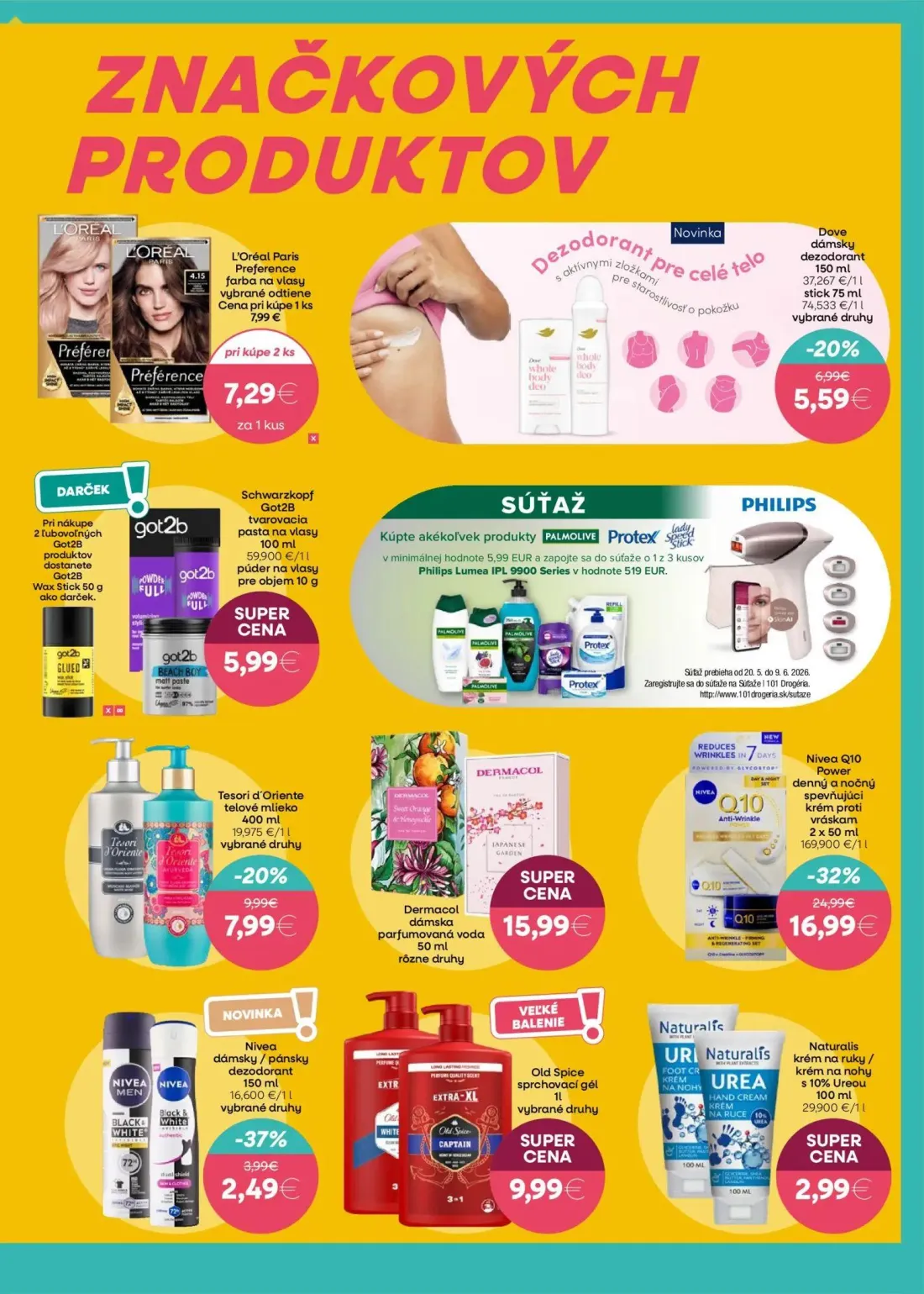 101 Drogerie leták, strana 5 z 8 — Nivea Q10 Power denný a nočný spevňujúci krém proti vráskam, Tesori d'Oriente telové mlie…