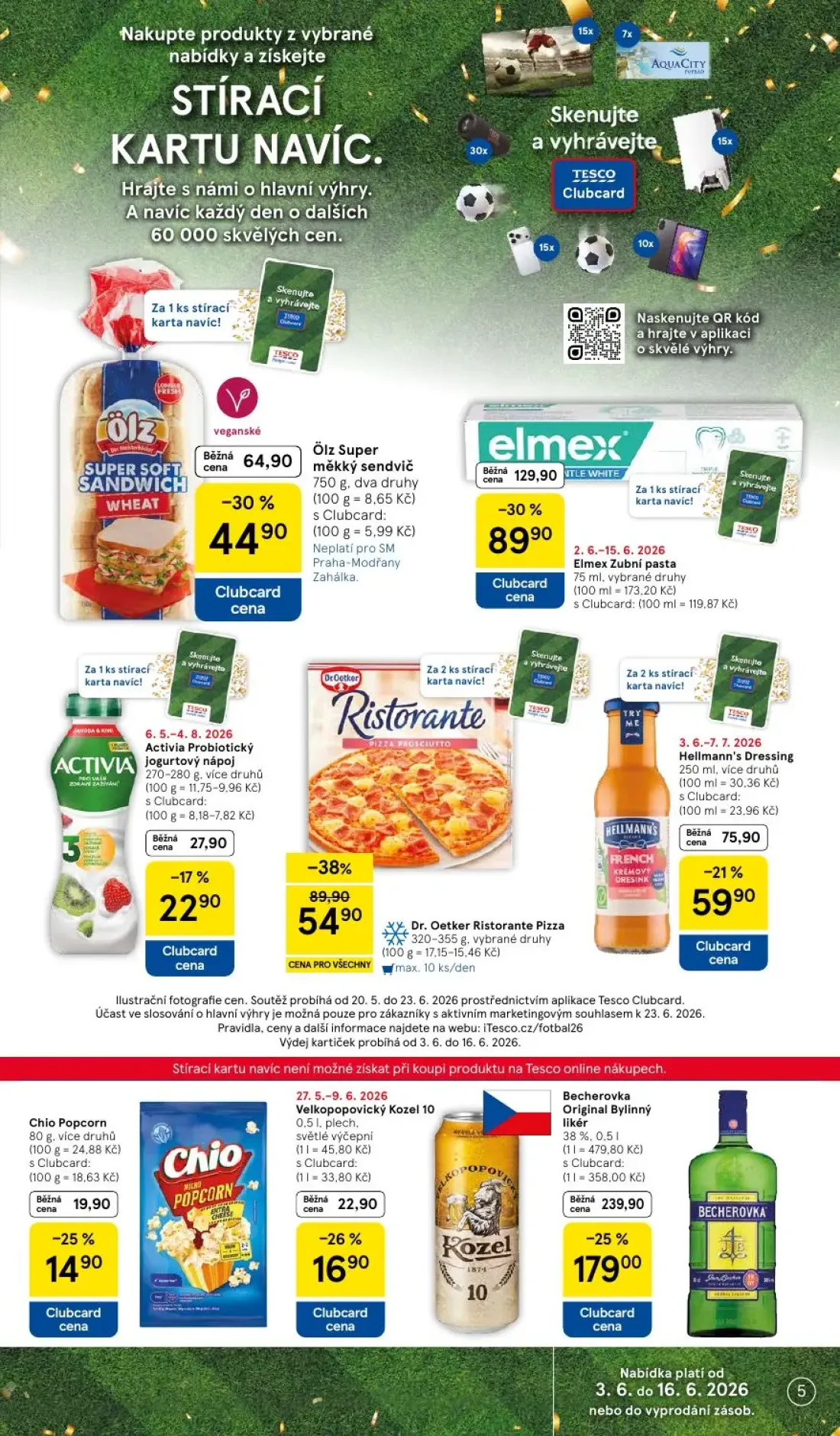 Tesco Supermarket leták, strana 5 z 10 — Dr. Oetker Ristorante Pizza, Chio Popcorn