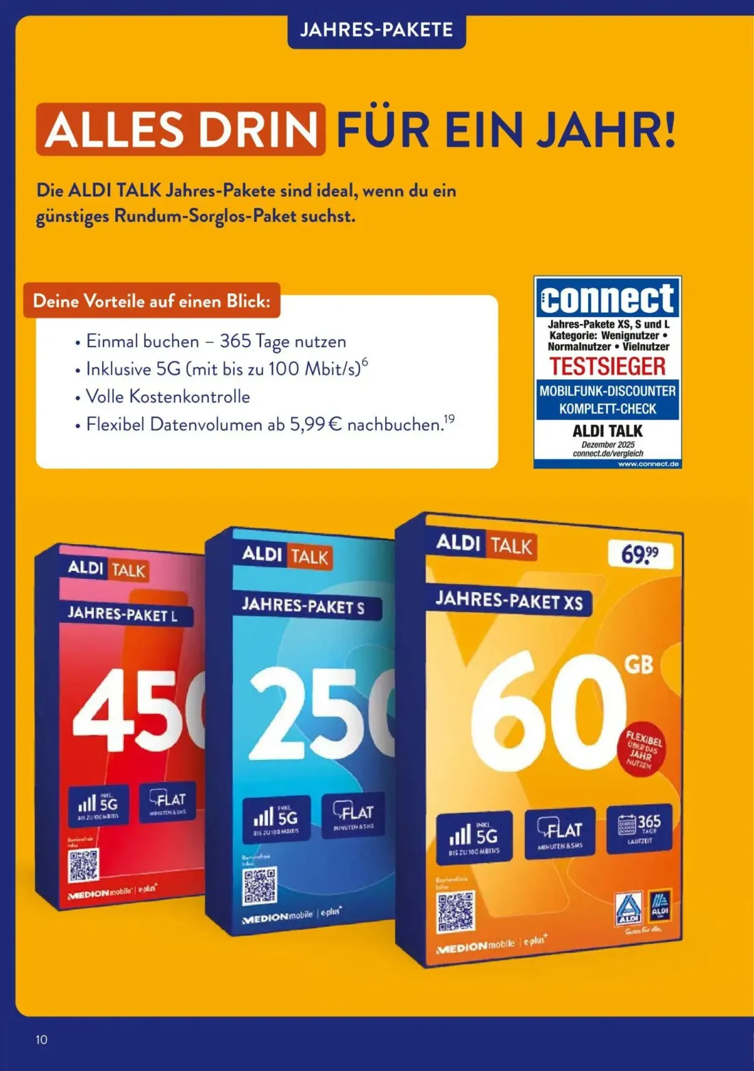 Aldi Nord Prospekt, Seite 10 von 20 — JAHRES-PAKET XS