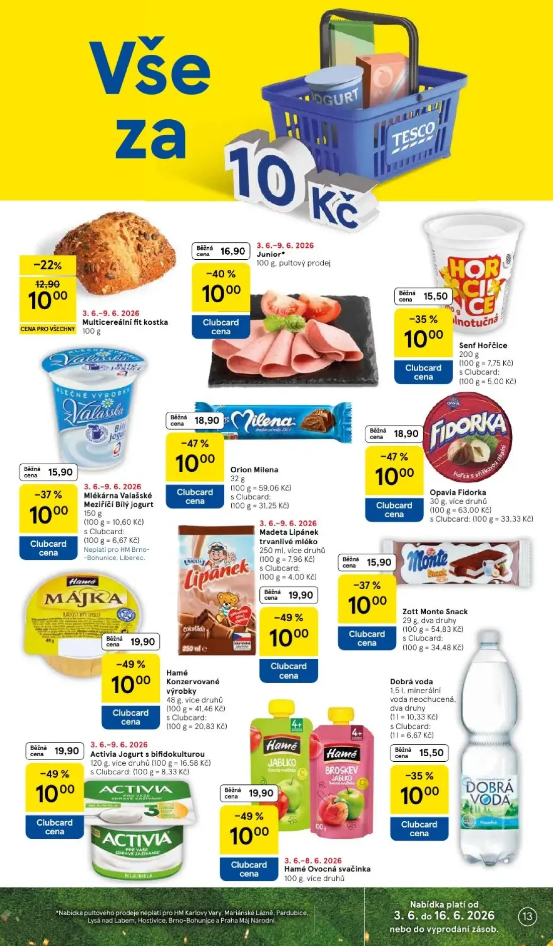 Tesco leták, strana 13 z 35 — Mlékárna Valašské Meziříčí Bílý jogurt