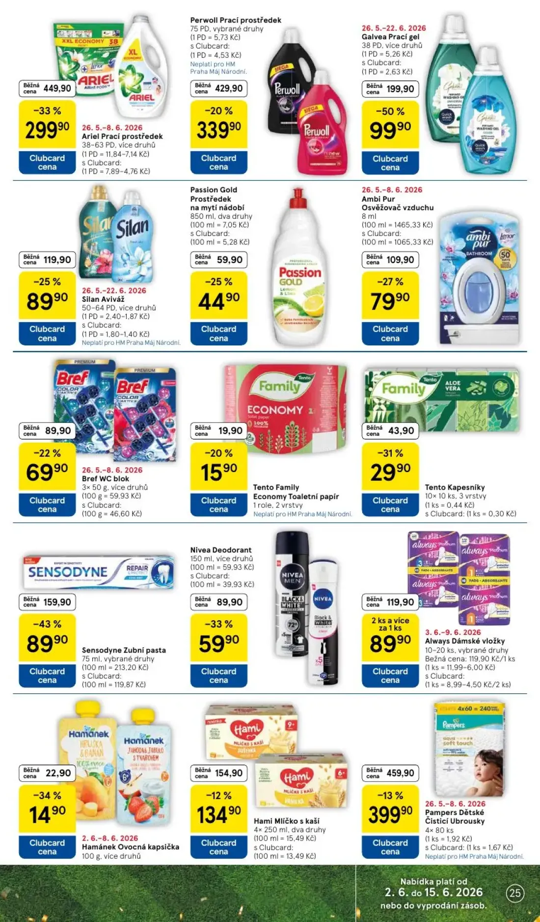 Tesco leták, strana 25 z 35 — Ariel Prací prostředek, Galvea Prací gel, Perwoll Prací prostředek