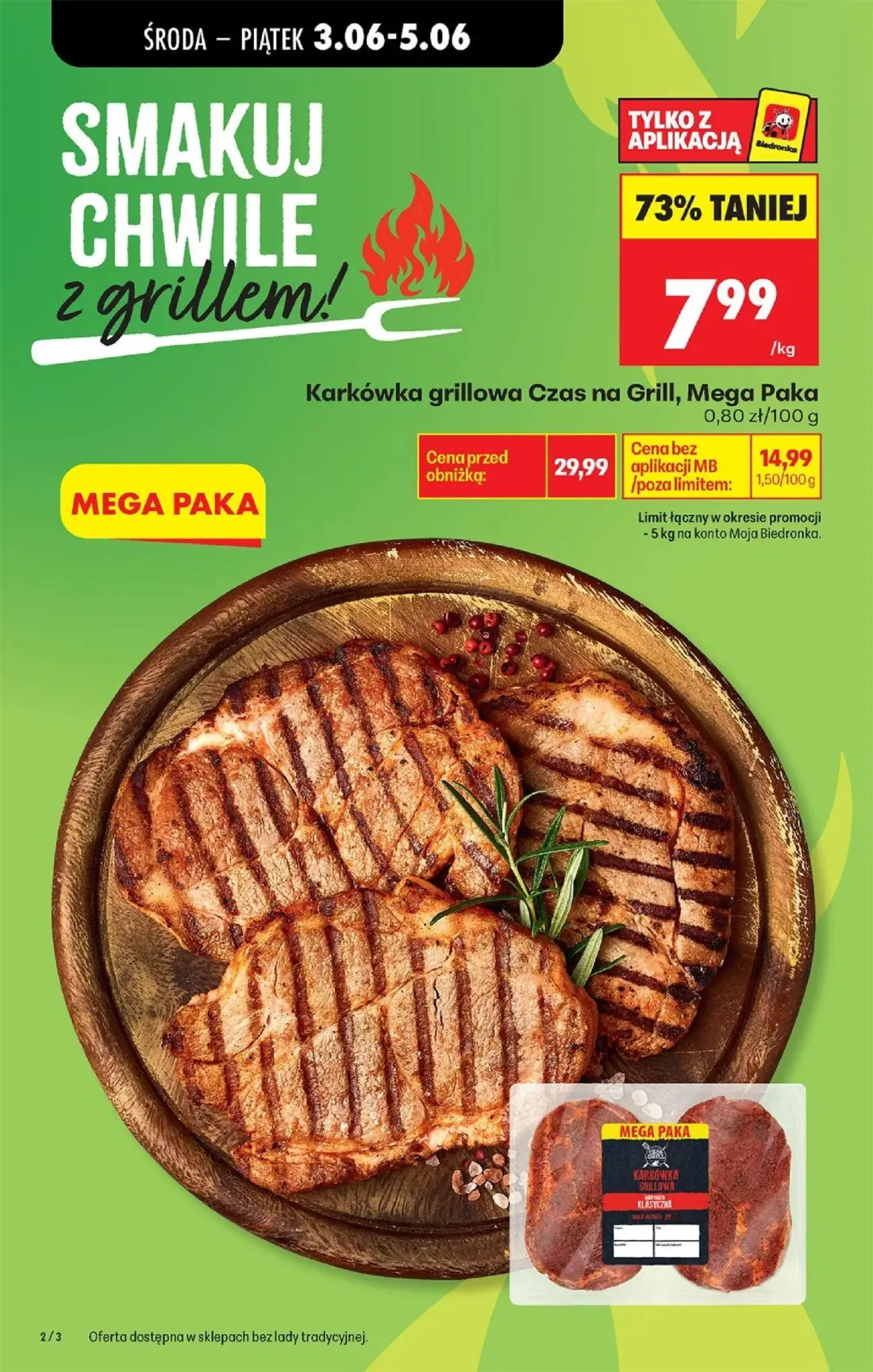 Biedronka gazetka, strona 2 z 76 — Karkówka grillowa Czas na Grill, Mega Paka