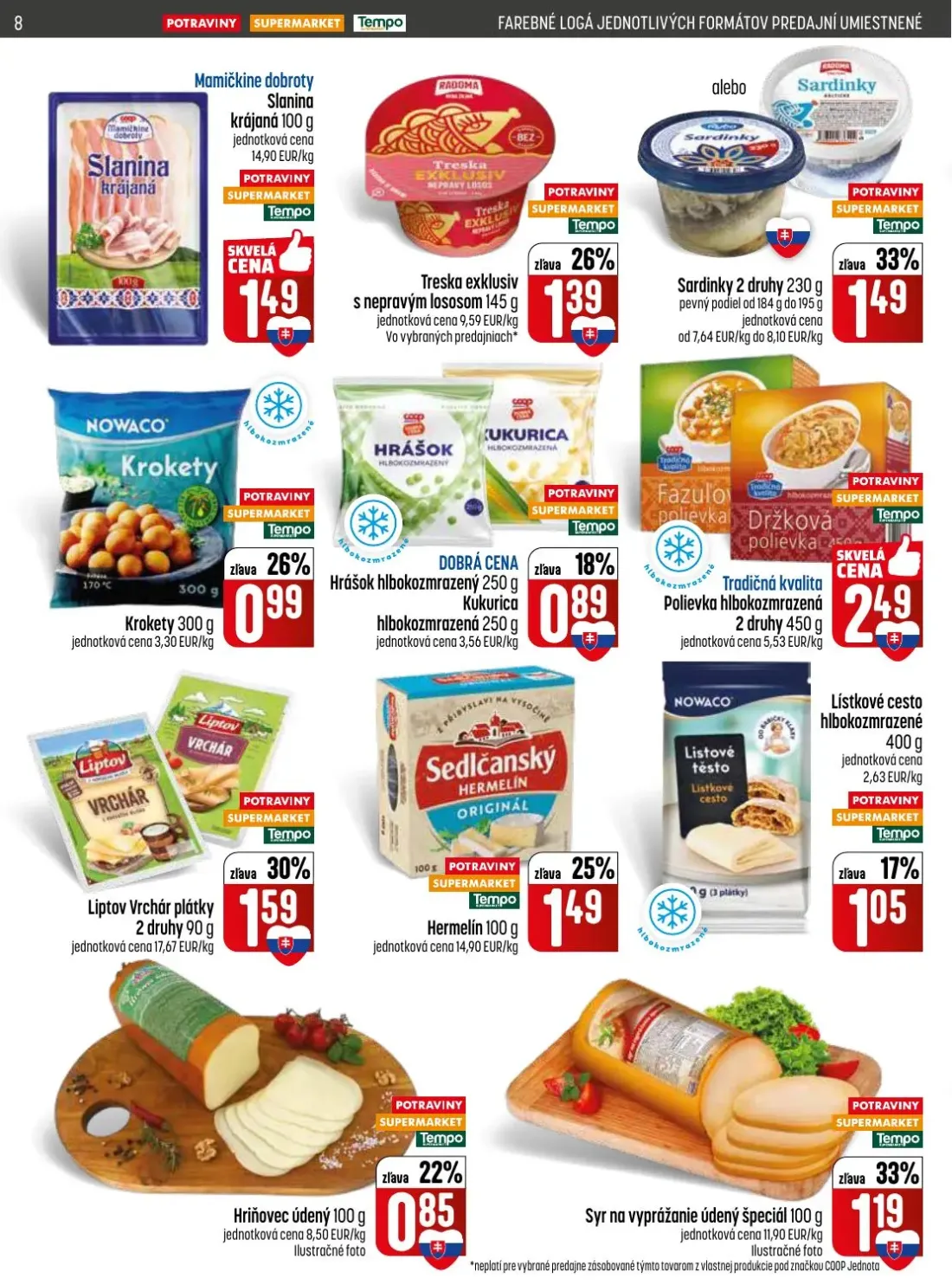 Coop Jednota leták, strana 8 z 32 — Lístkové cesto hlbokozmrazené