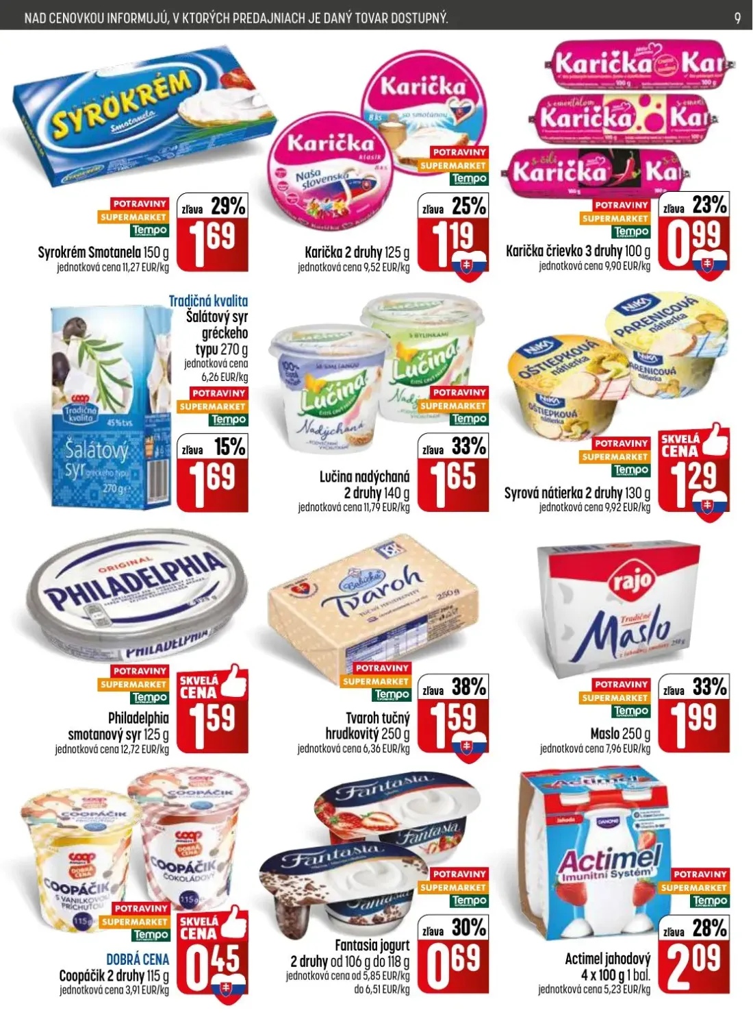 Coop Jednota leták, strana 9 z 32 — Fantasia jogurt