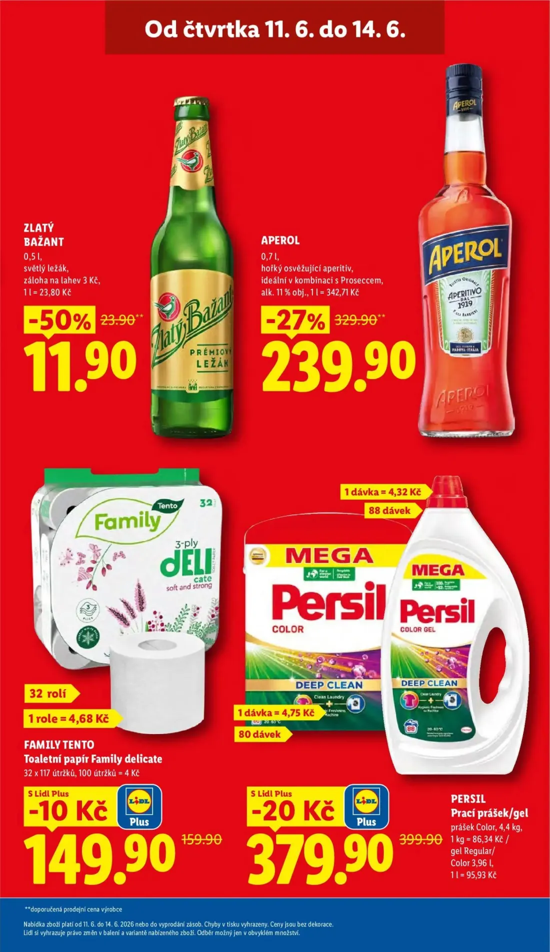 Lidl leták, strana 7 z 57 — PERSIL Prací prášek/gel, Toaletní papír Family delicate