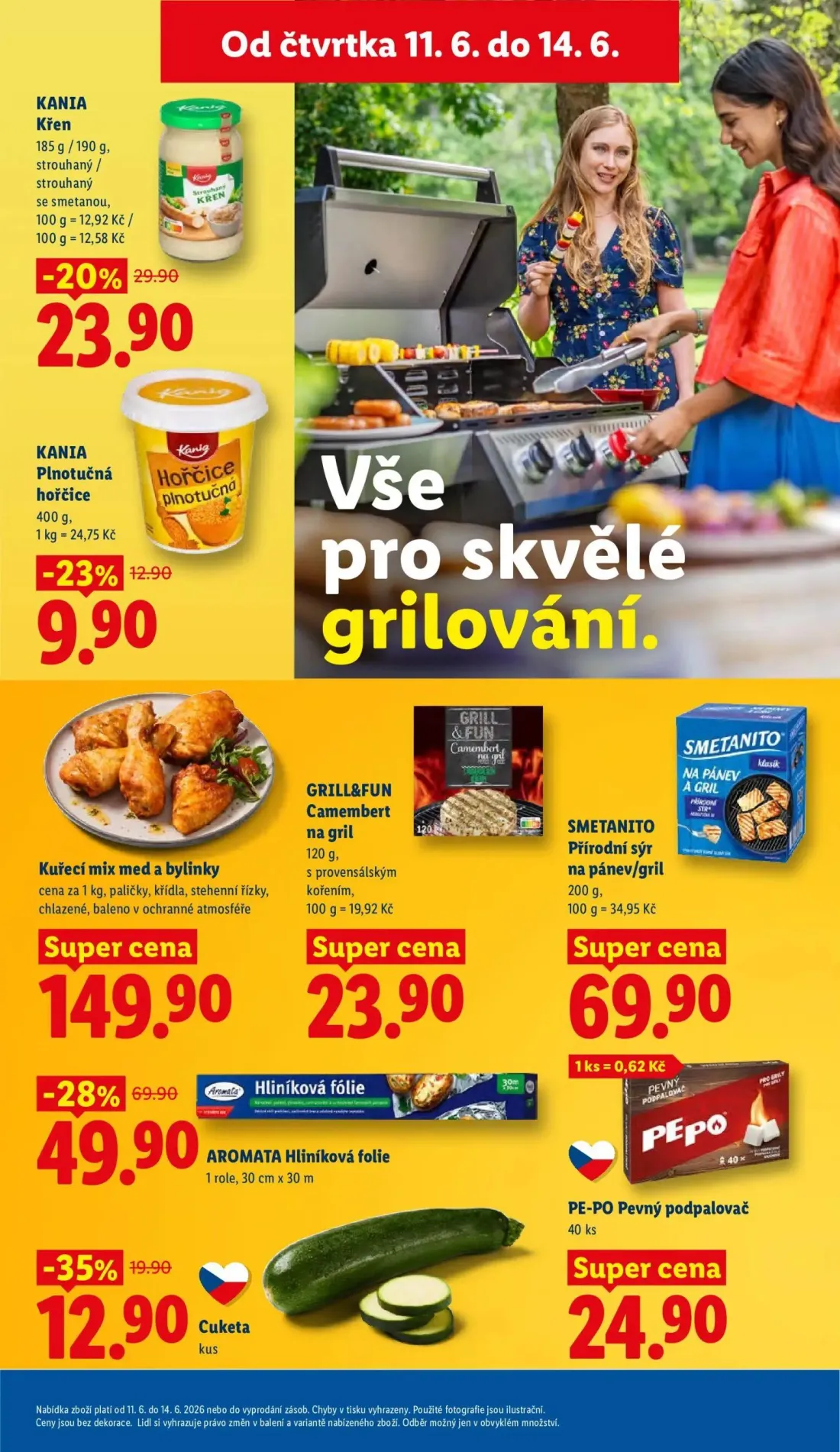 Lidl leták, strana 17 z 57 — AROMATA Hliníková folie, Kuřecí mix med a bylinky, GRILL&FUN Camembert na gril