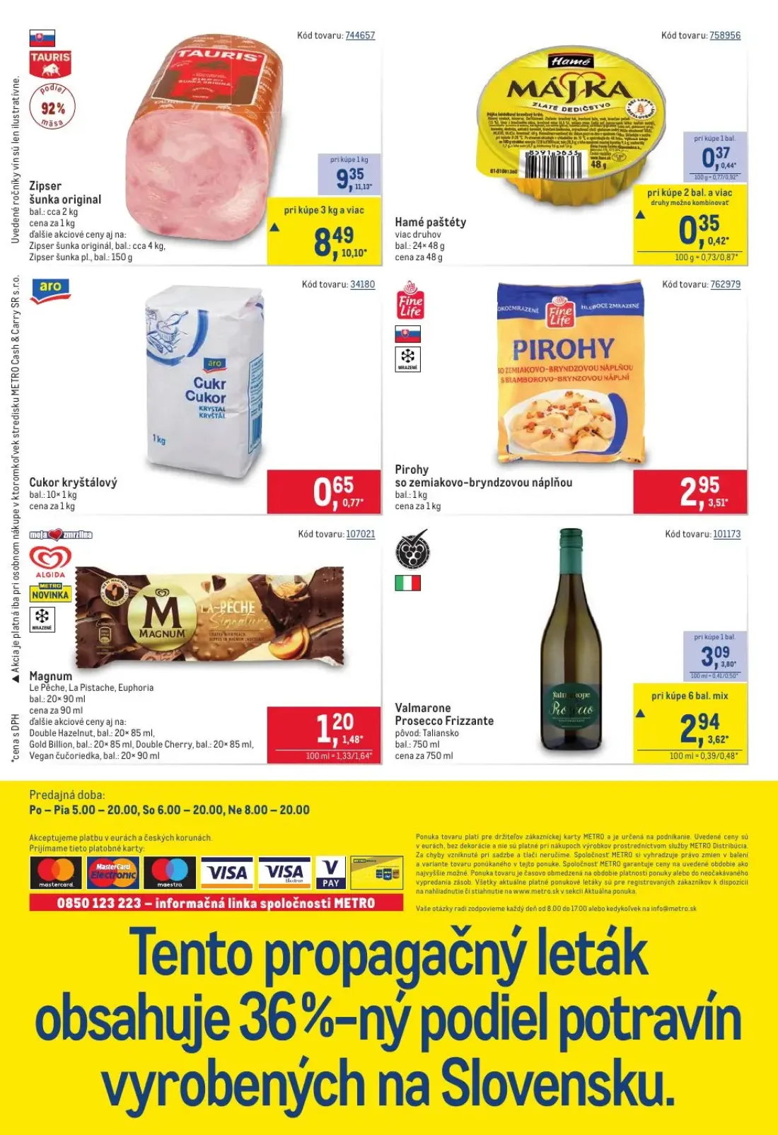 Metro leták, strana 40 z 40 — Magnum Le Pêche, La Pistache, Euphoria