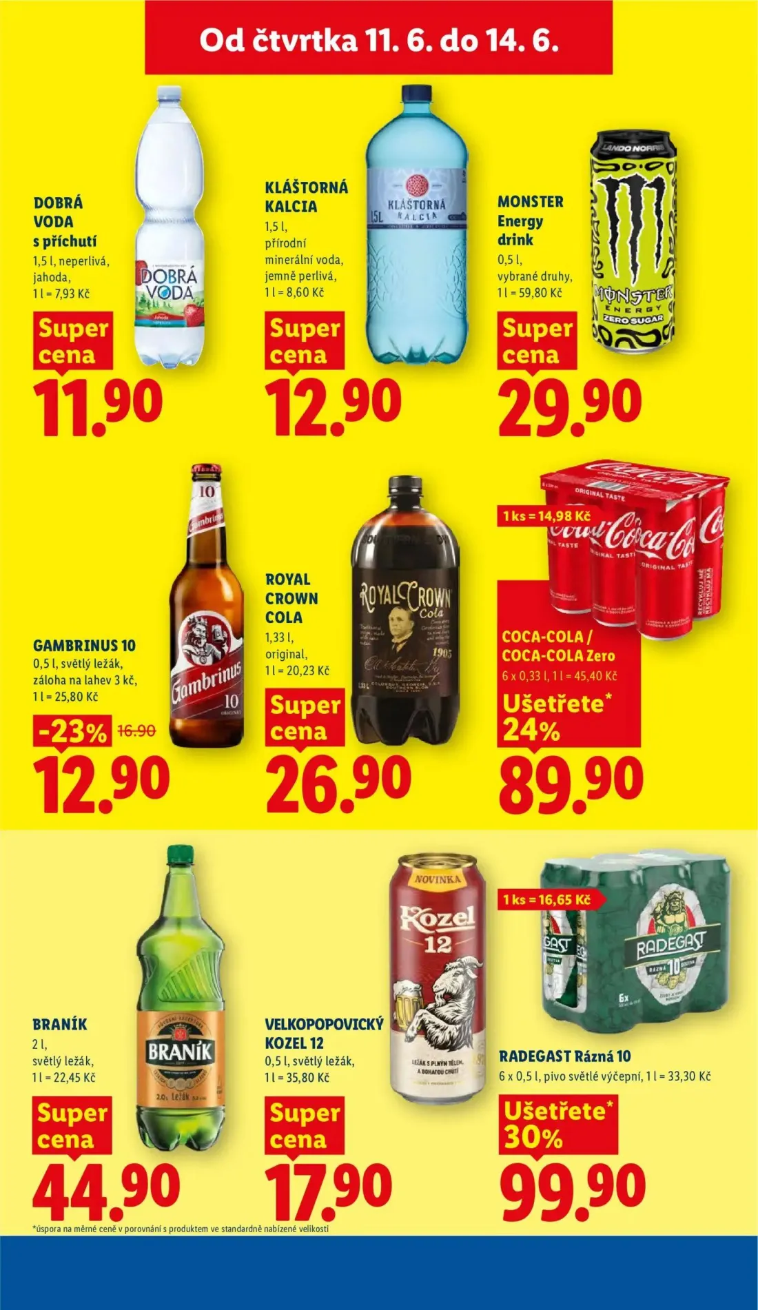 Lidl leták, strana 27 z 57 — DOBRÁ VODA s příchutí, KLÁŠTORNÁ KALCIA, MONSTER Energy drink